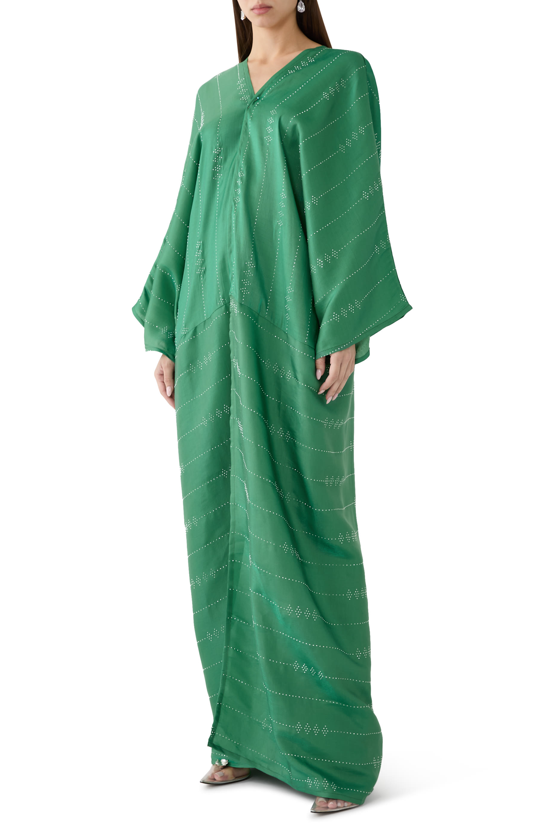 V-Neck Studded Bisht