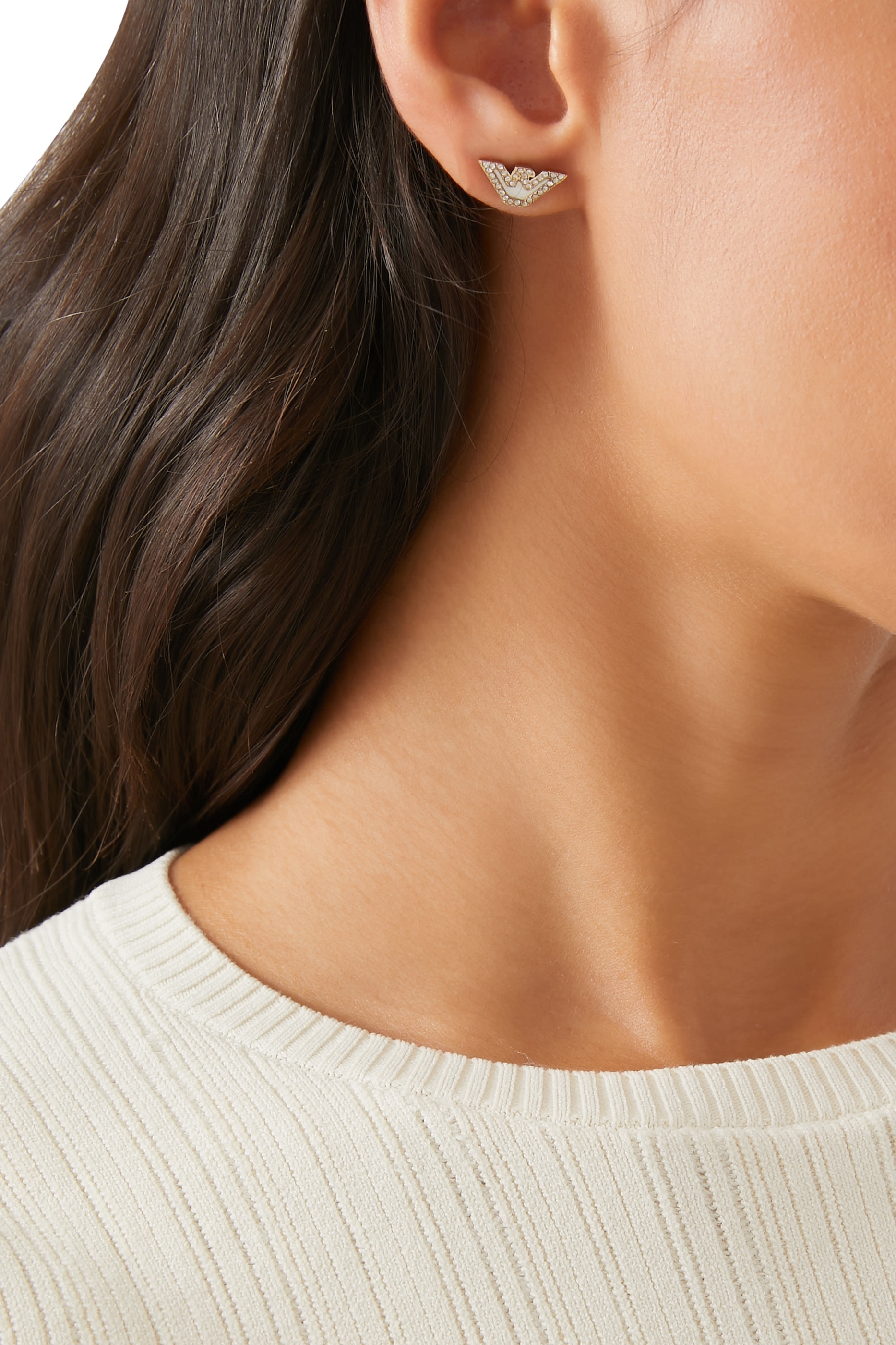 Sentimental Logo Stud Earrings