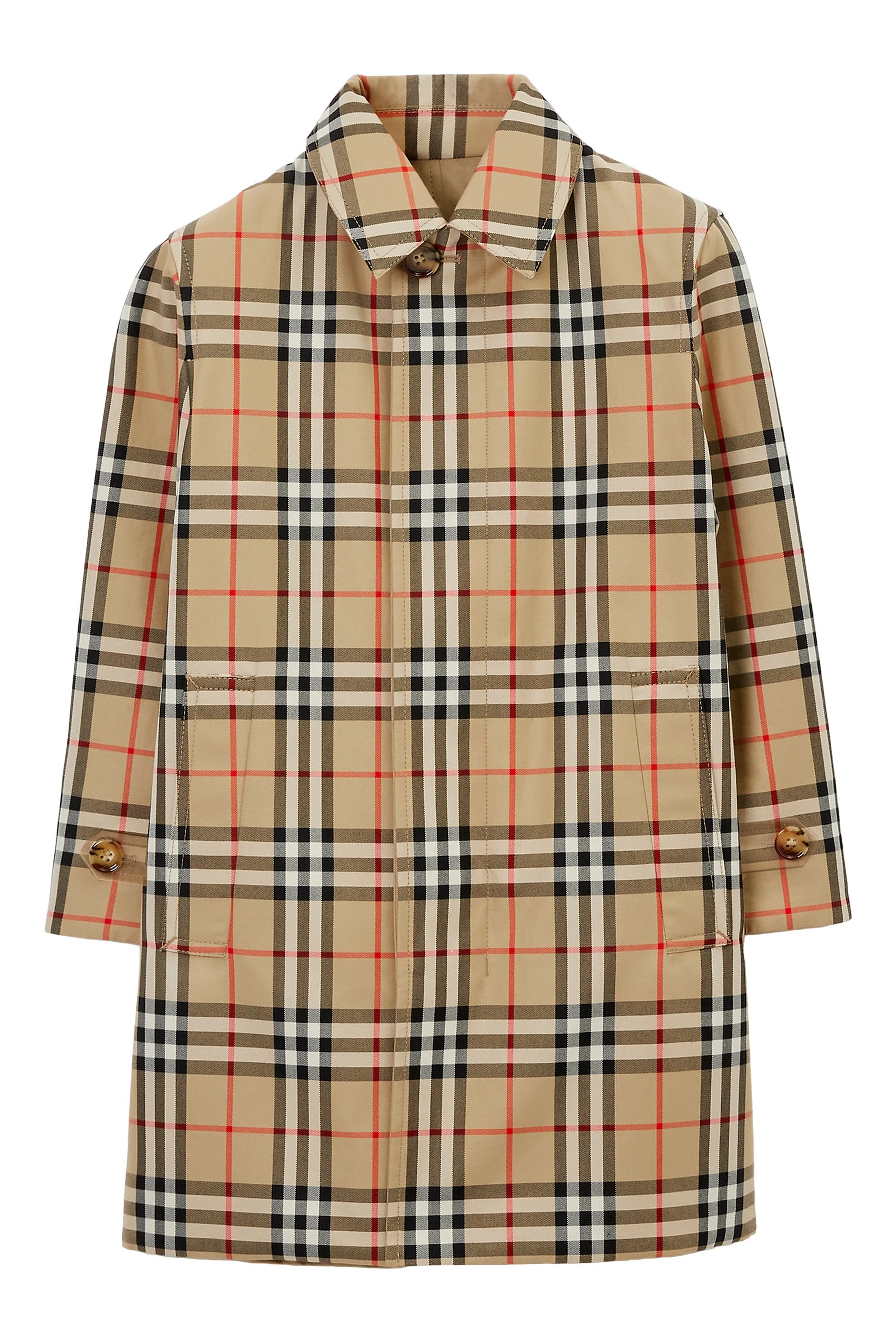Kids Reversible Check Car Coat