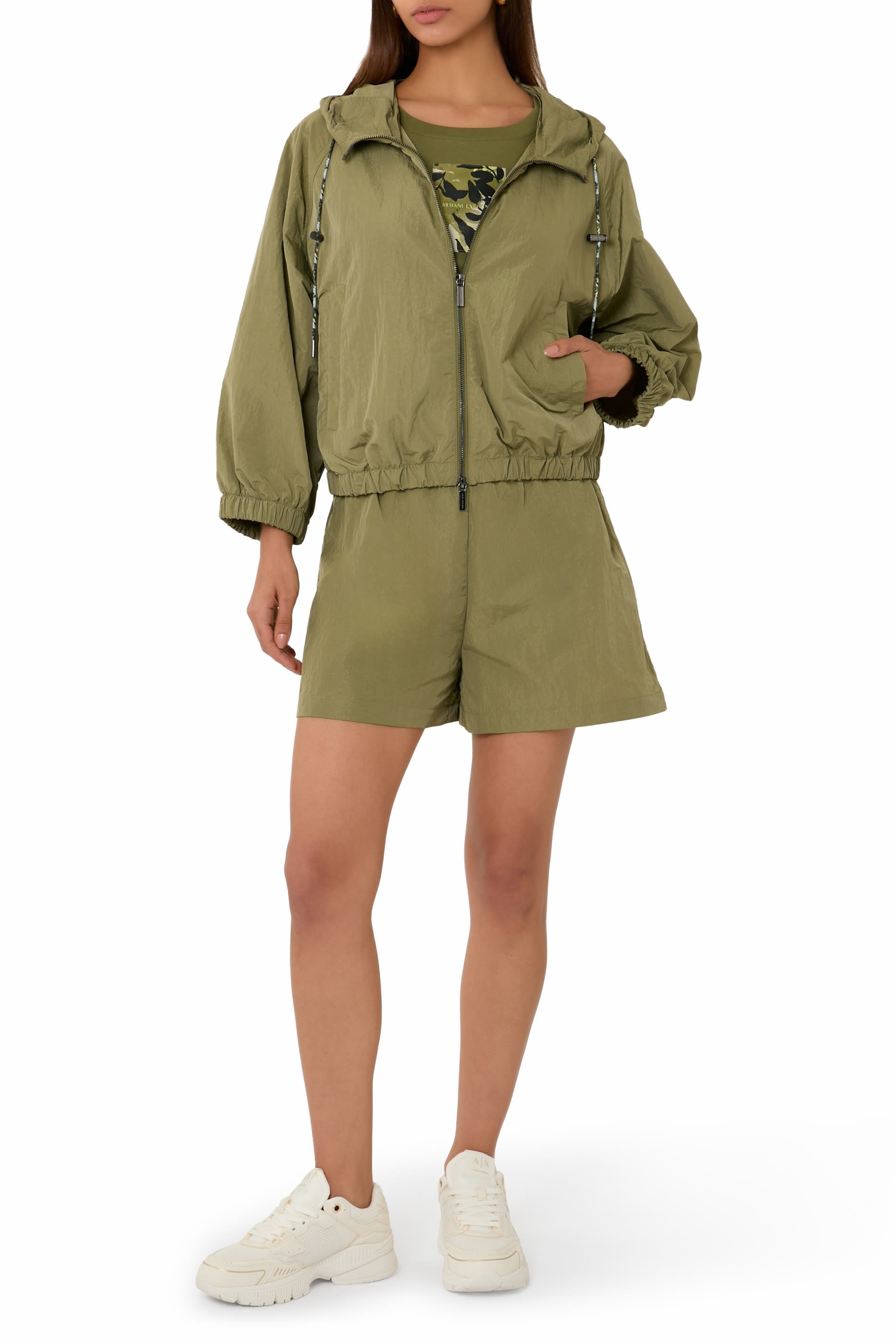 Metallic Effect Windbreaker