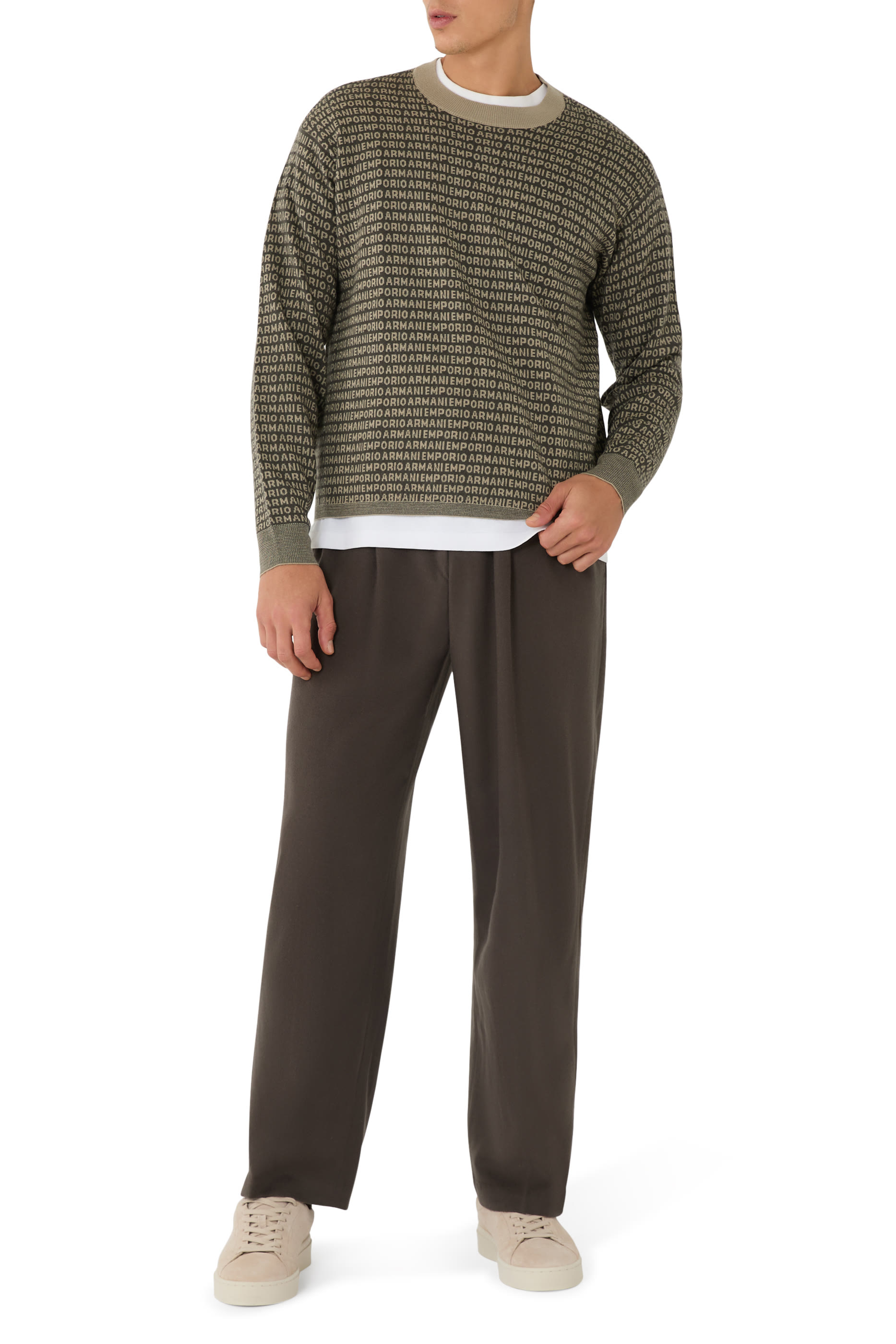  Virgin Wool Jumper With Signature Logo