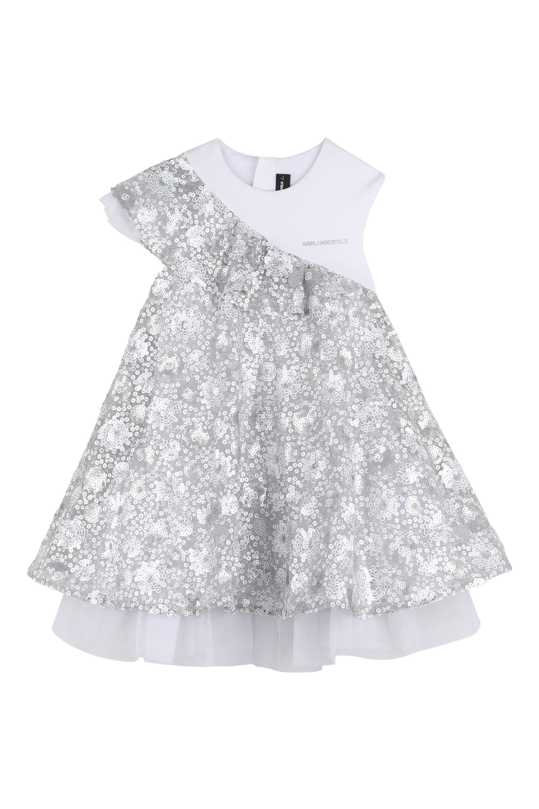 Kids One-Shoulder Sequin-Embellished Dress