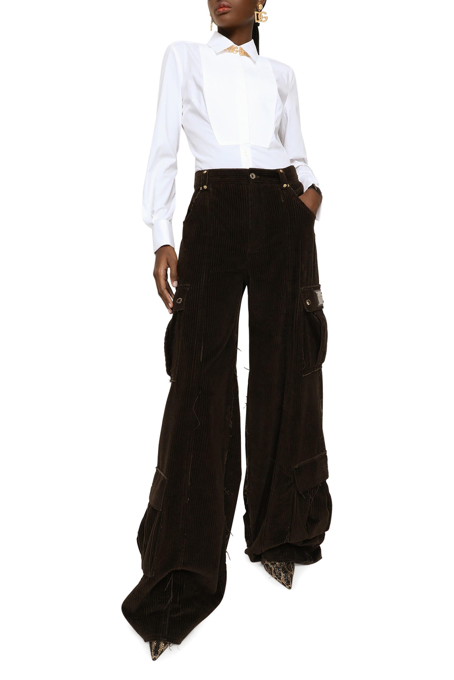 Stretch Poplin Tuxedo Shirt