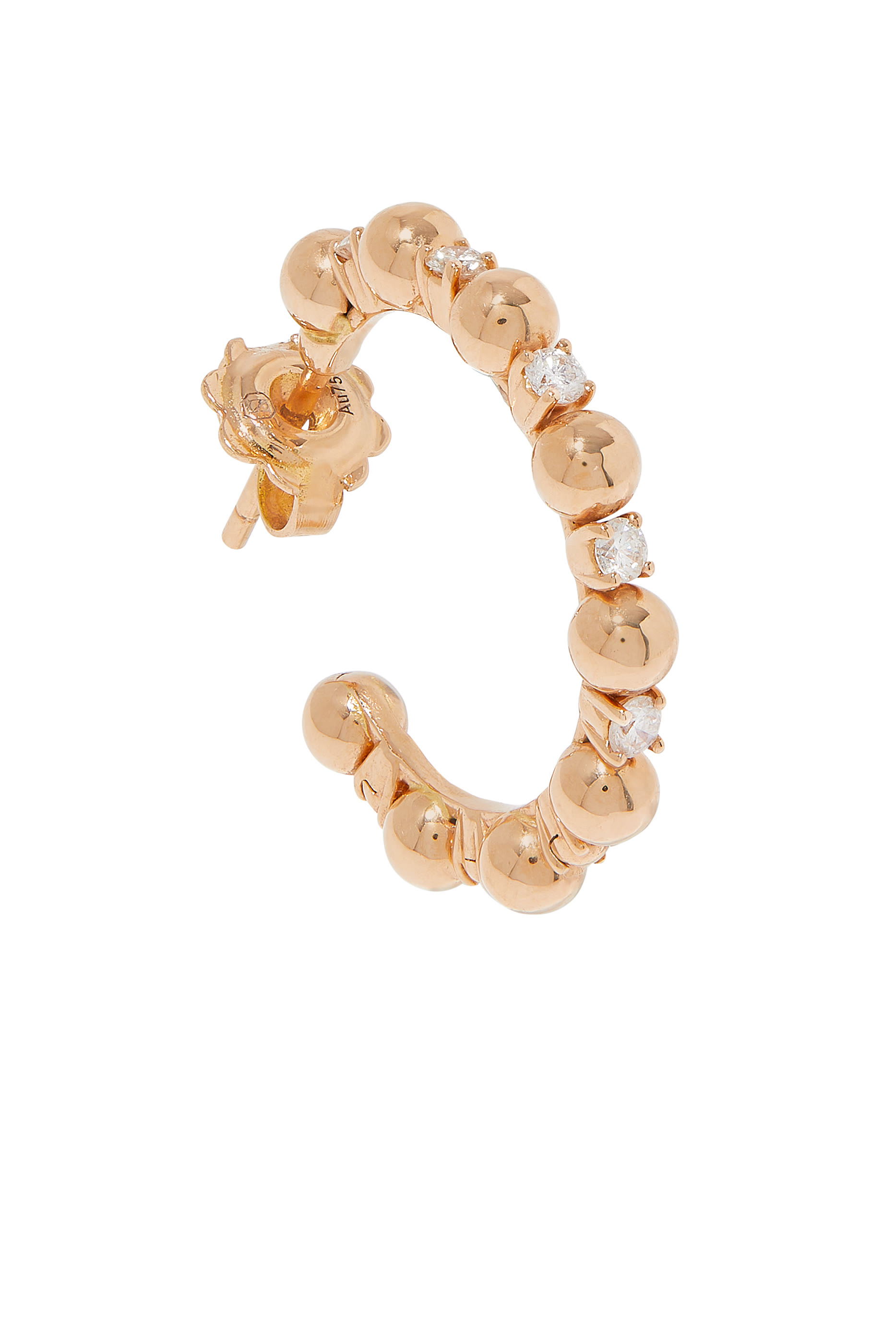 Small Gifu Hoops, 18k Pink Gold & Japan Diamond 