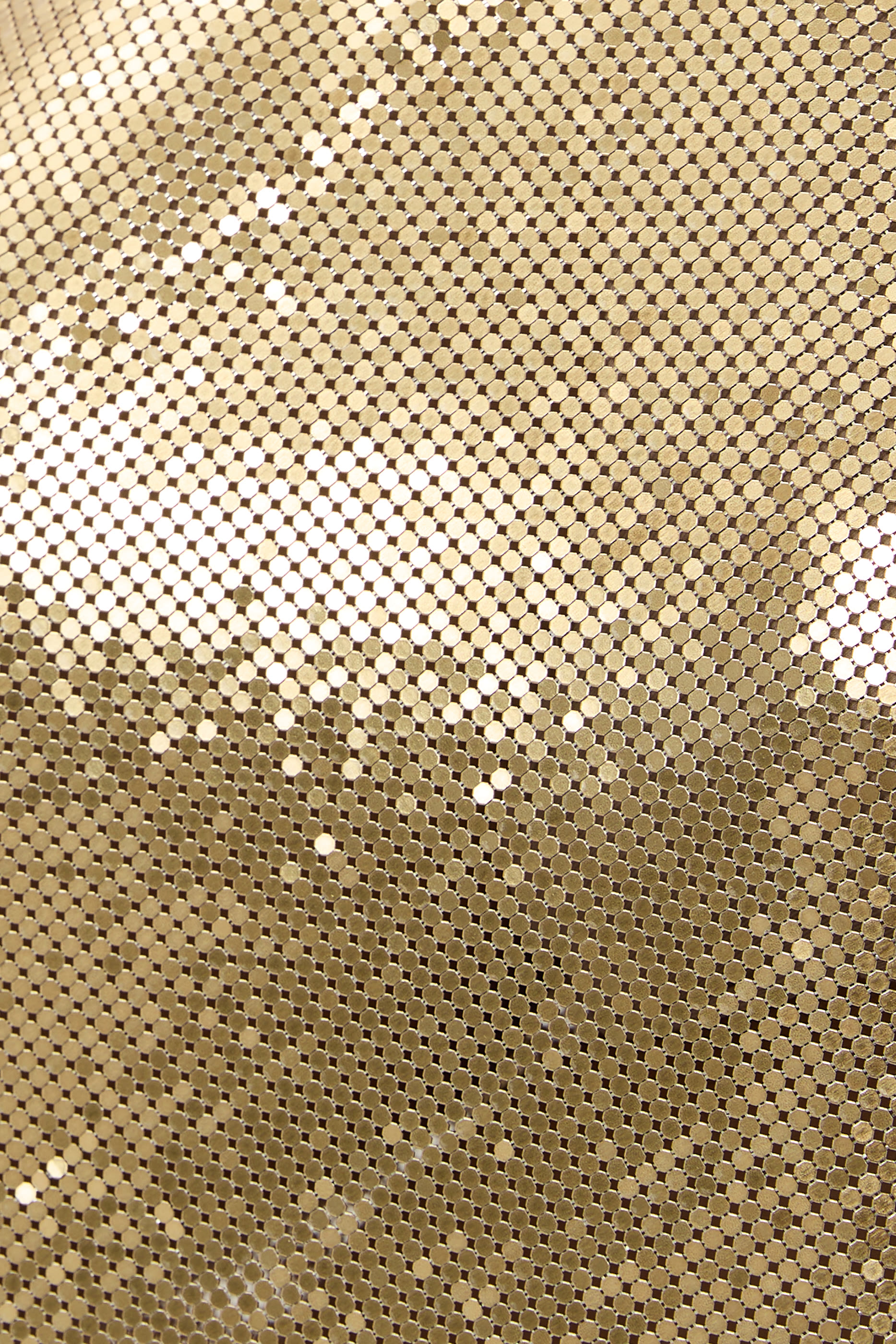 Gold Mini Skirt in Mesh