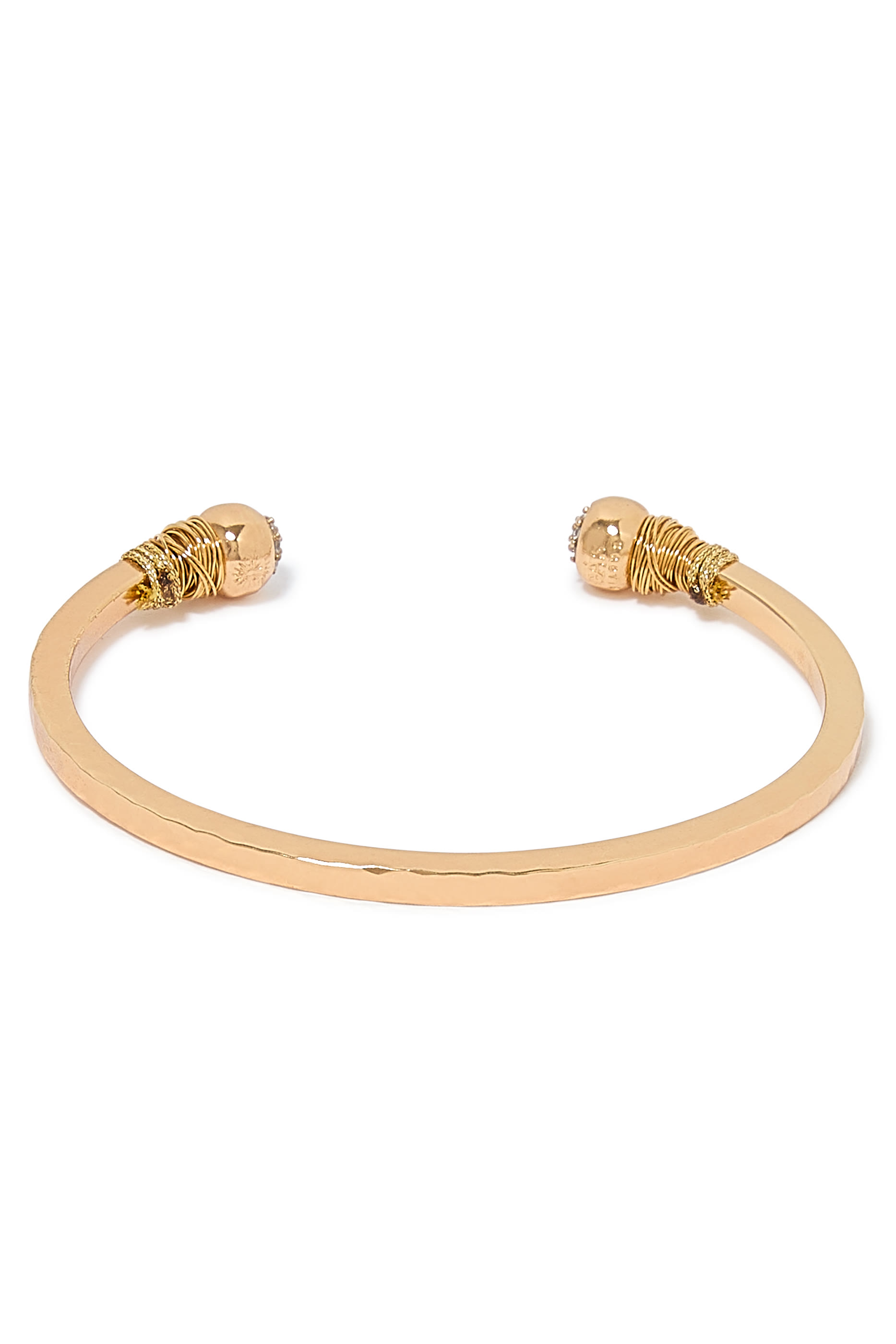 Sari Bis Strass Bracelet, Gold-Plated Brass