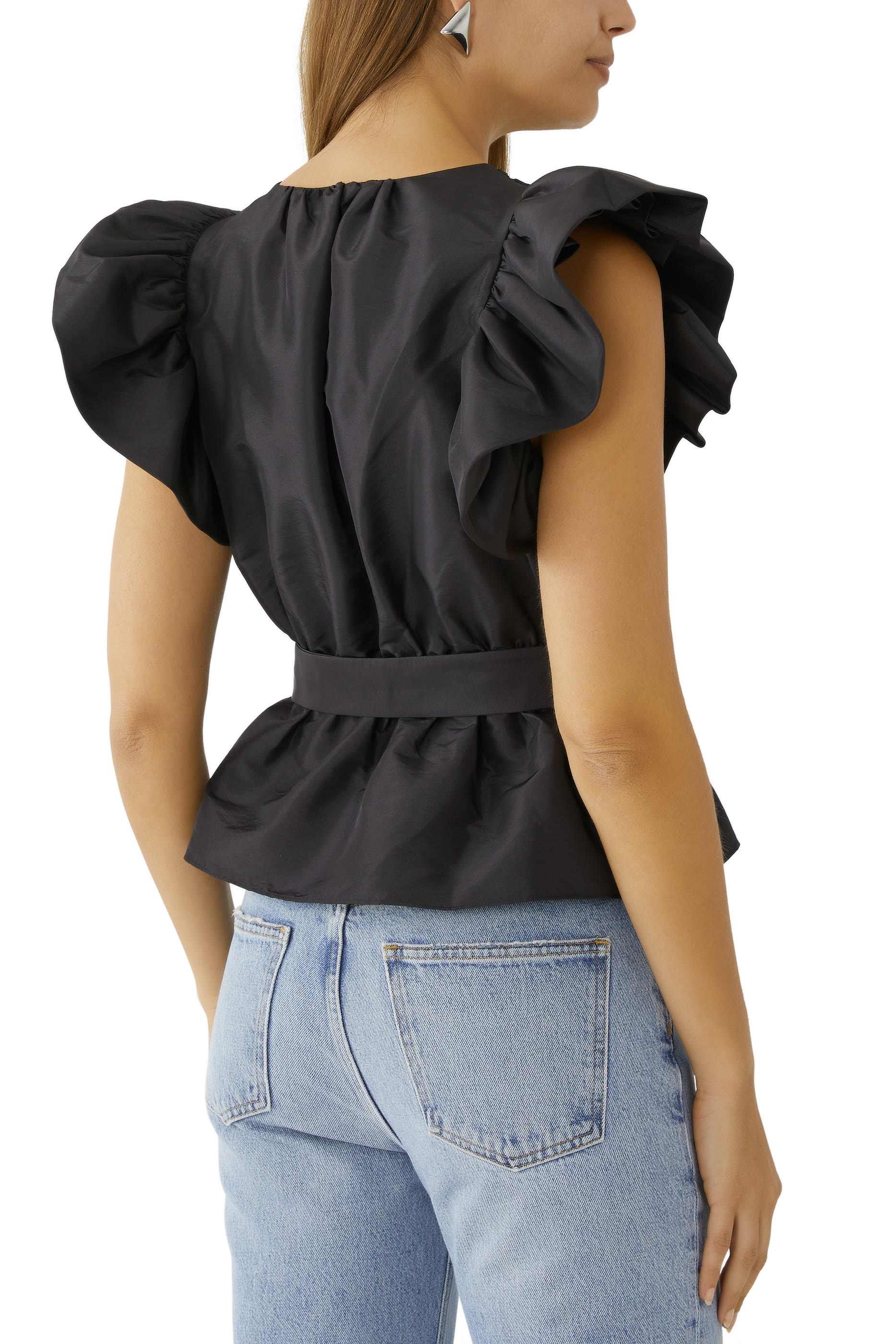 Adelaide Ruffle Sleeve Wrap Top