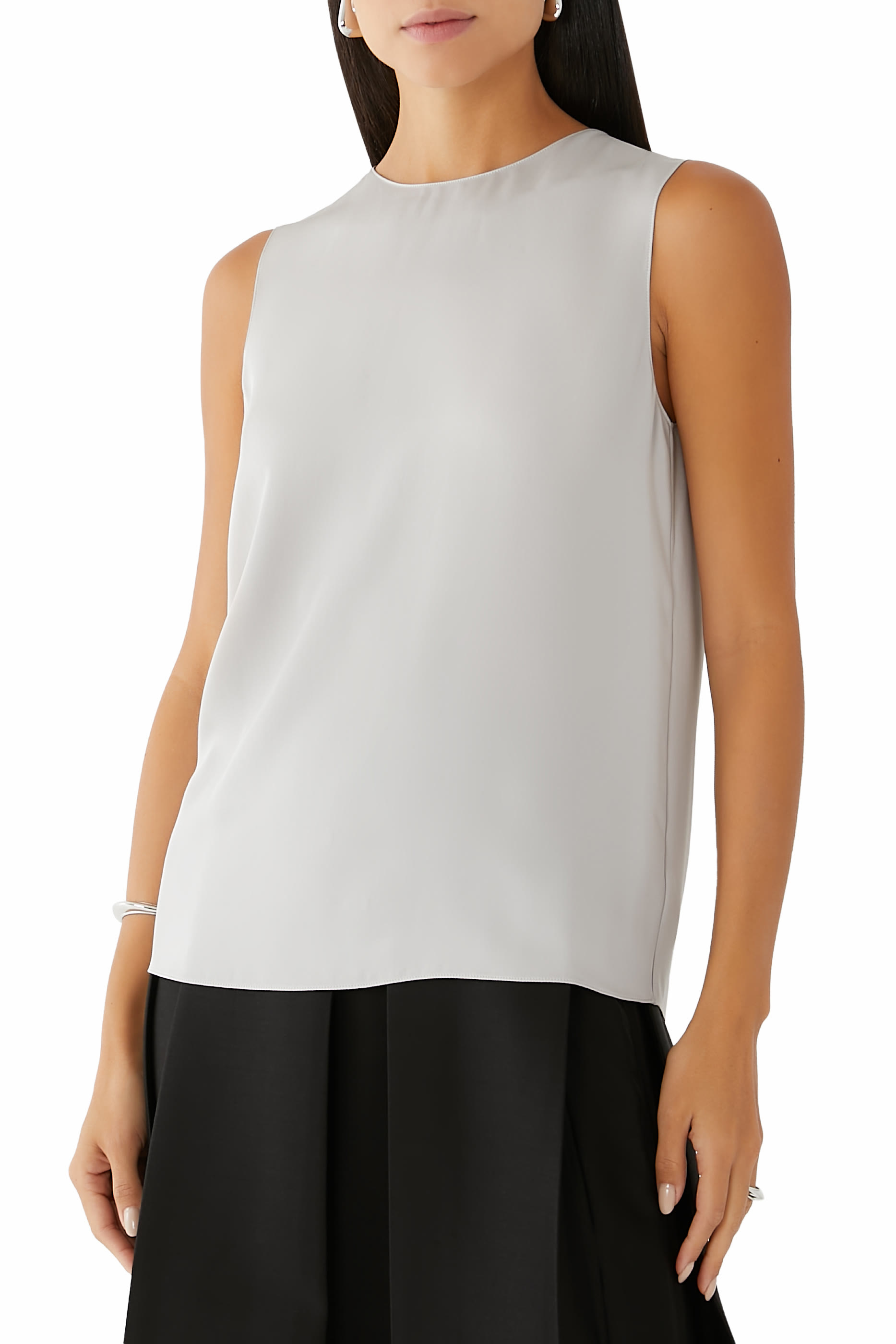 Shell Top in Silk Georgette