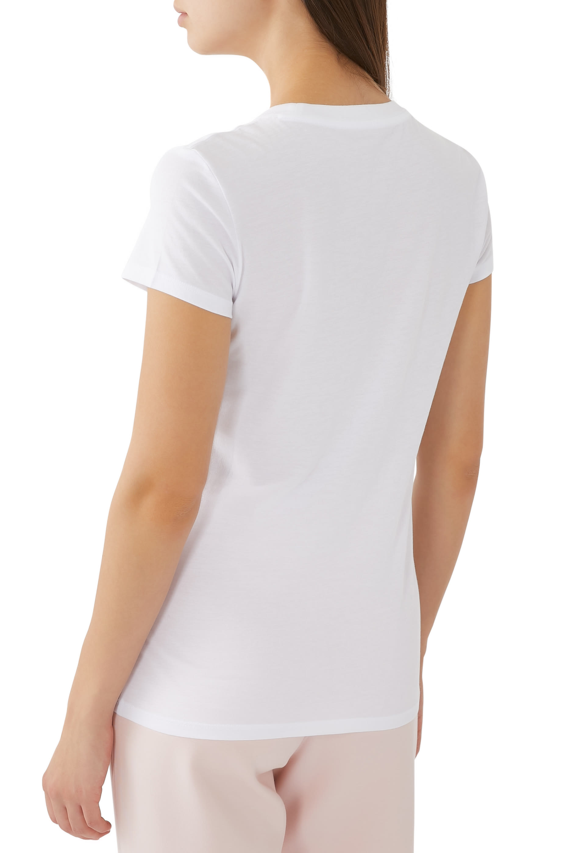 Pima Cotton Vinyl Effect Logo T-Shirt