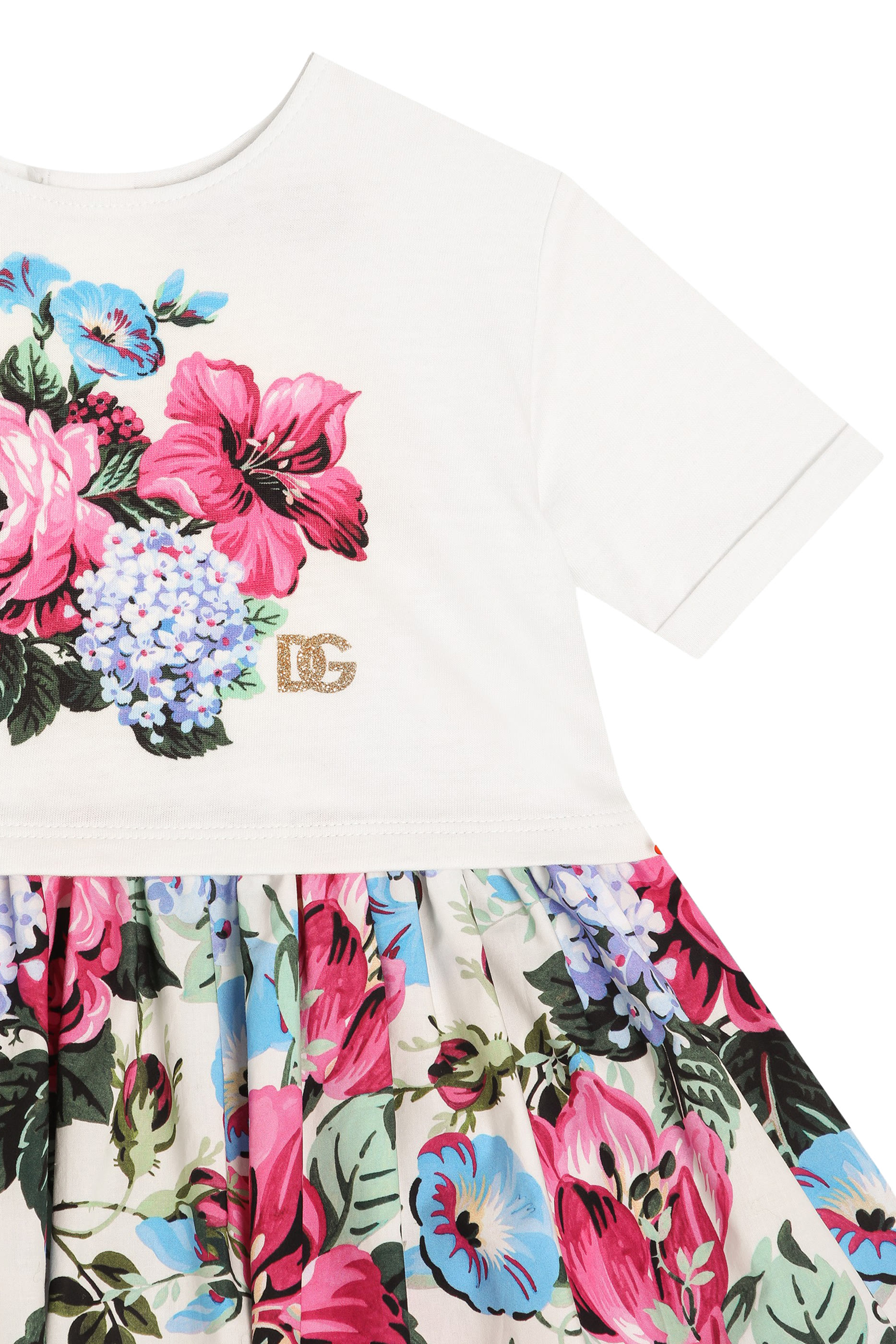 Kids Printed Poplin and Jersey Dress