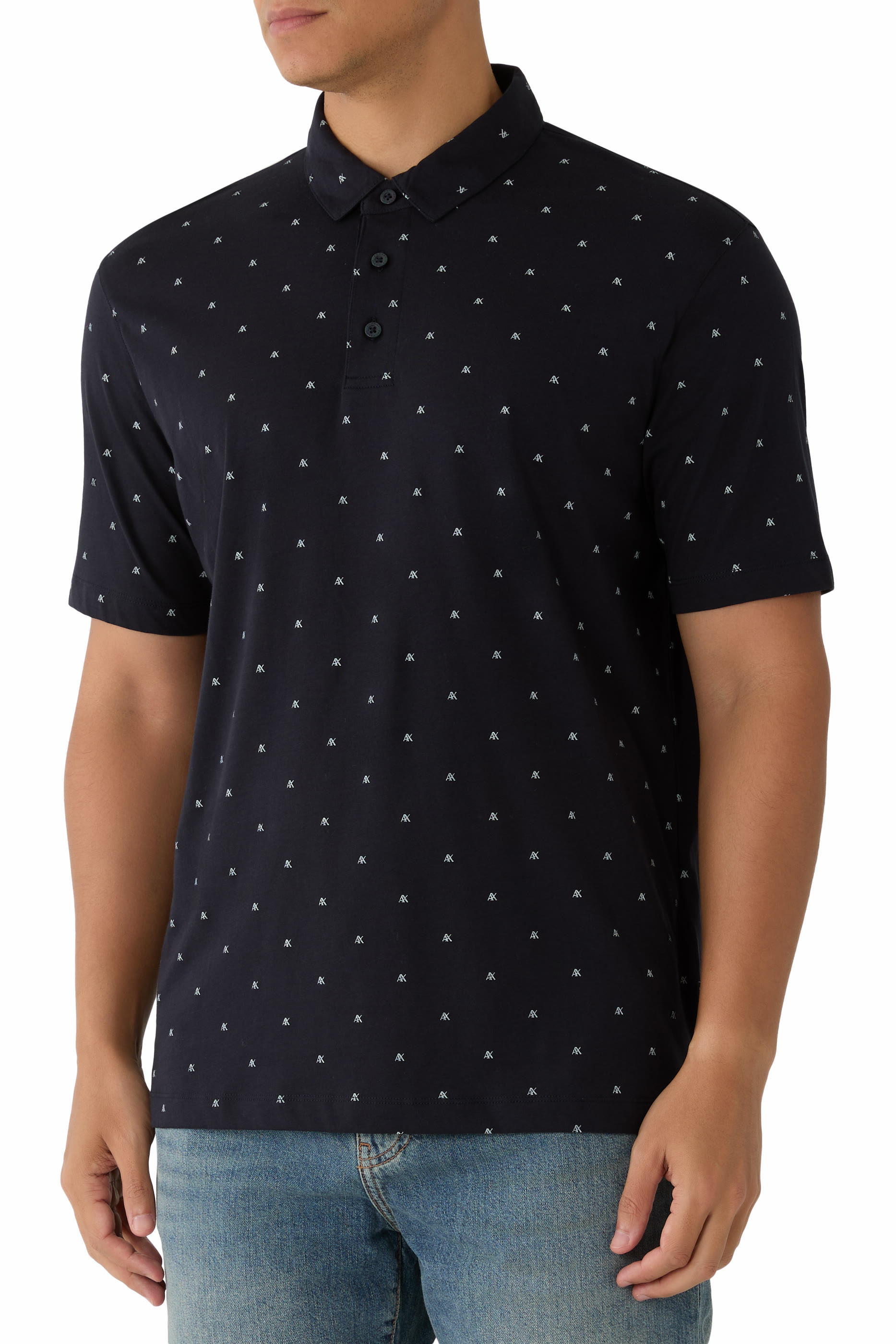 Logo Pattern Polo Shirt