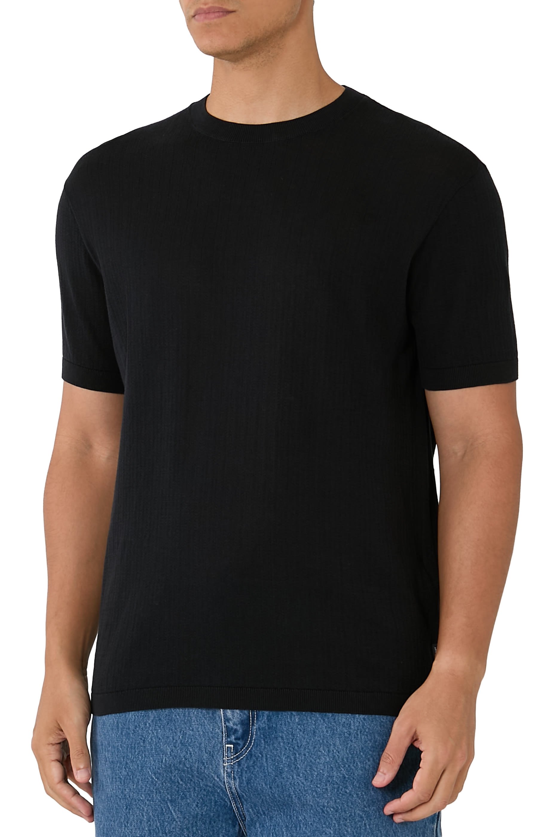 Ribbed Cotton Tricot Top