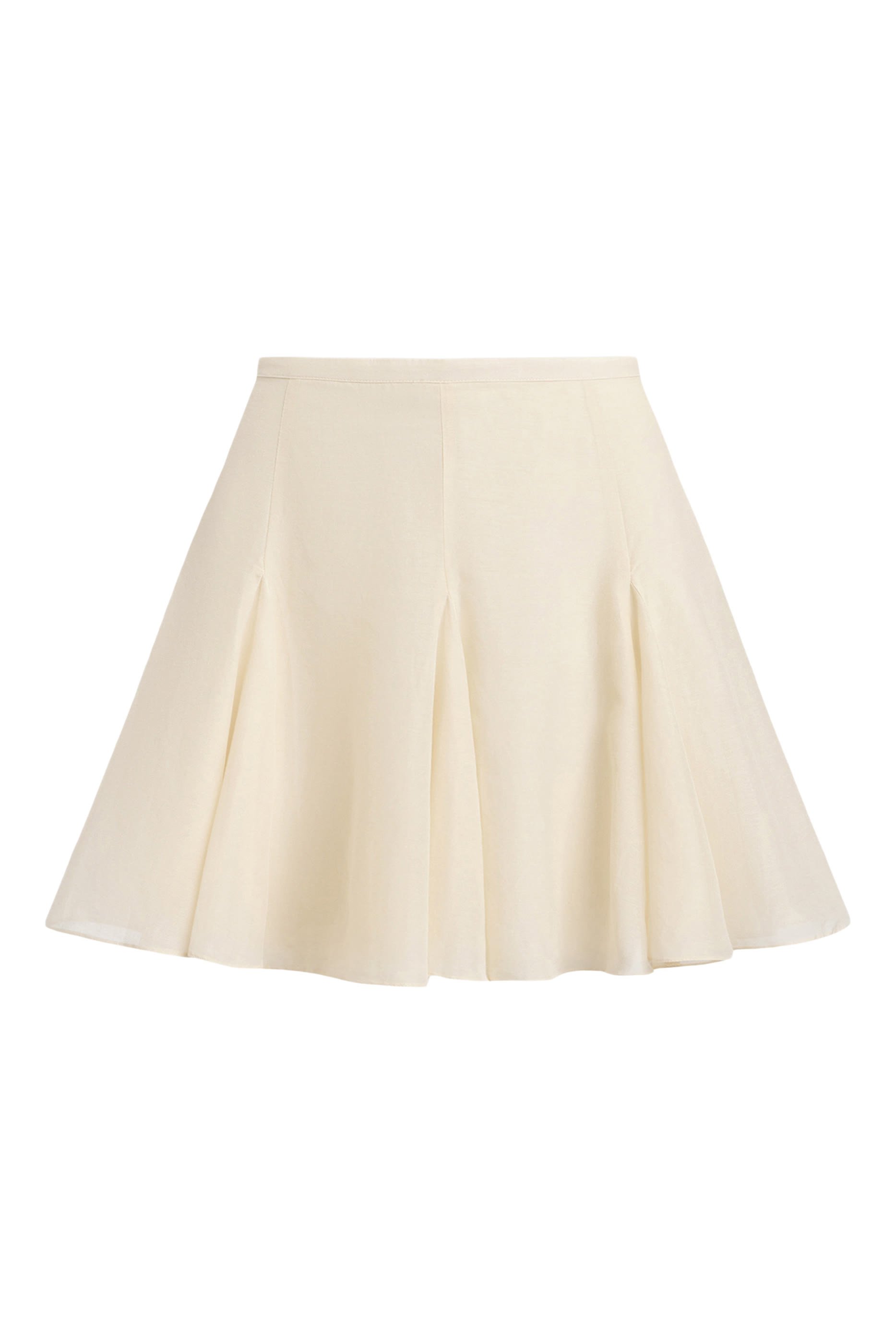 Silk and Cotton Blend A-Line Mini Skirt