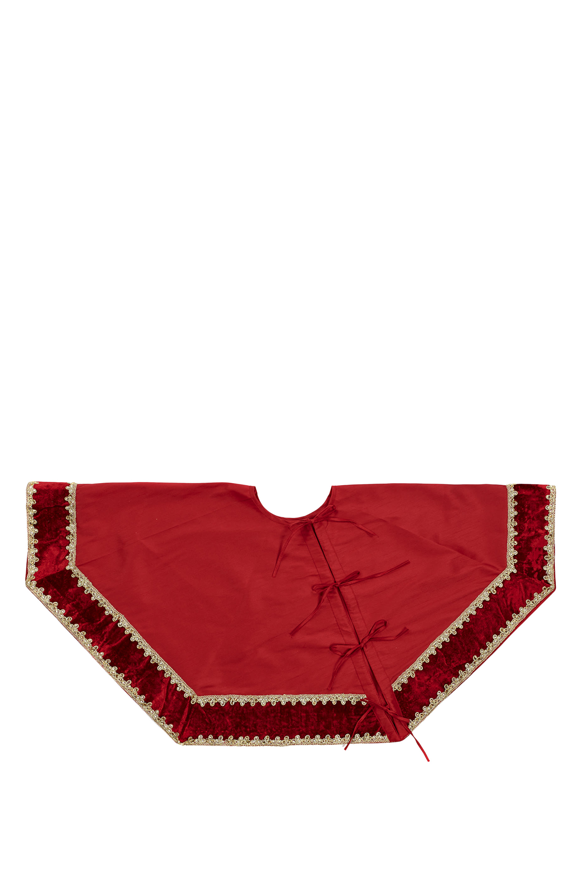 Velvet Tree Skirt with Jewel Trim