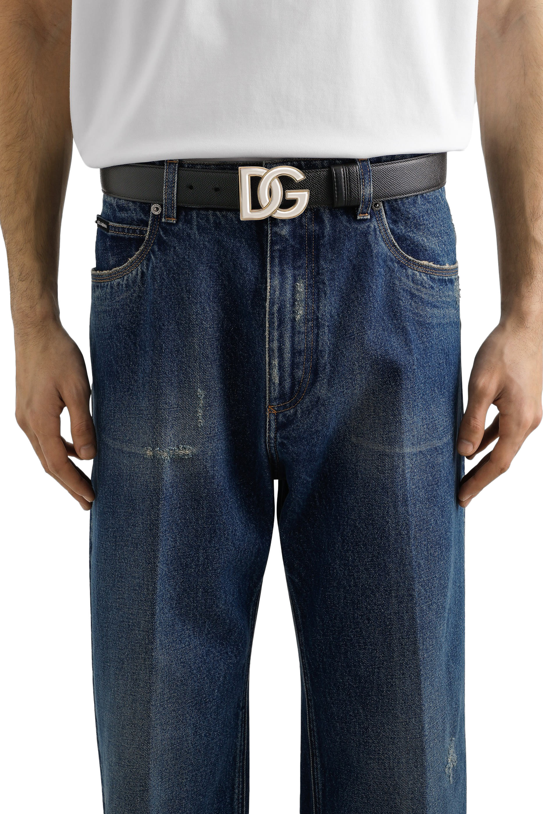 DG Logo Alpine Calfskin Belt