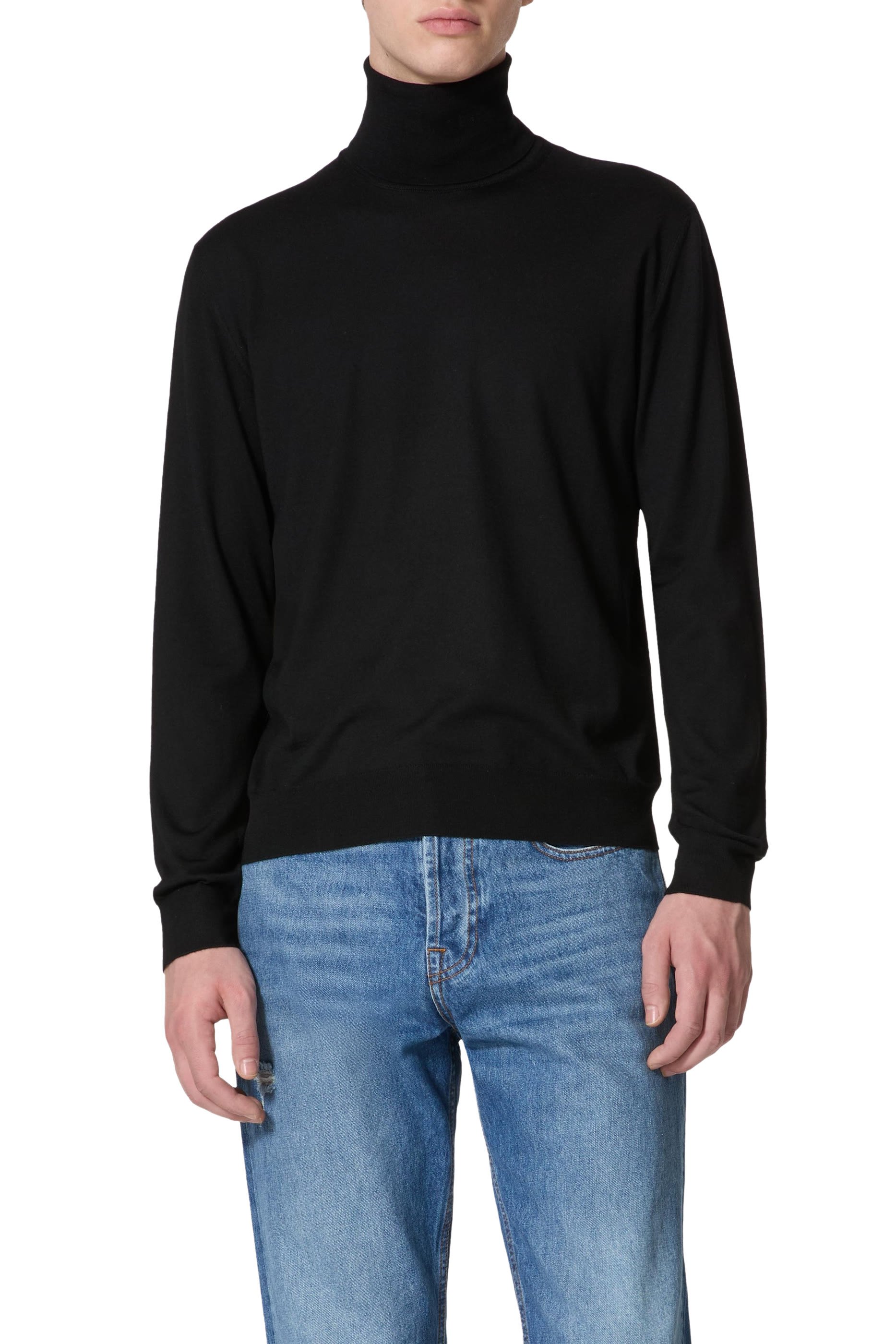 High-Neck Wool Sweater