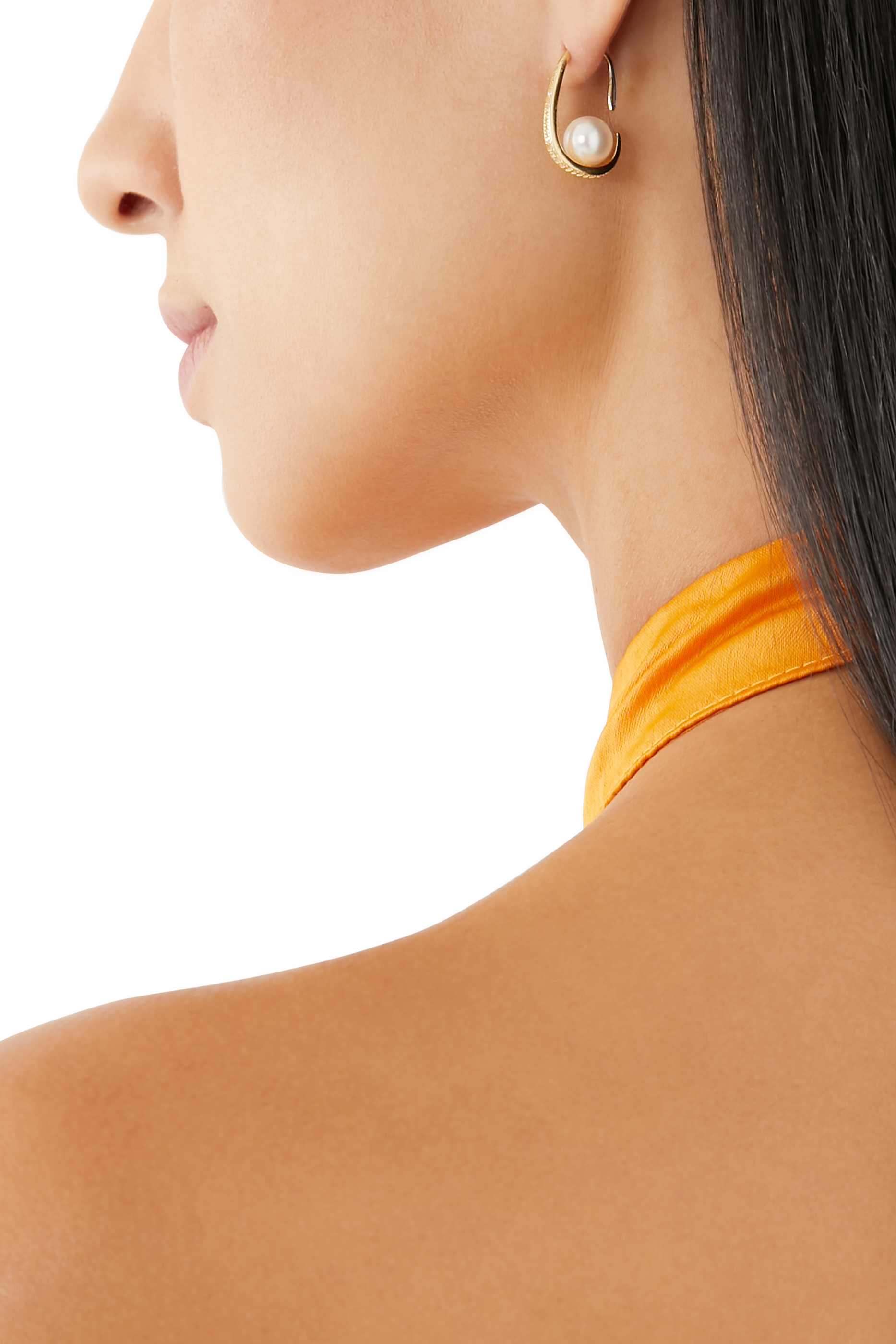 Michelle Earrings, 14k Vermeil & Pearl