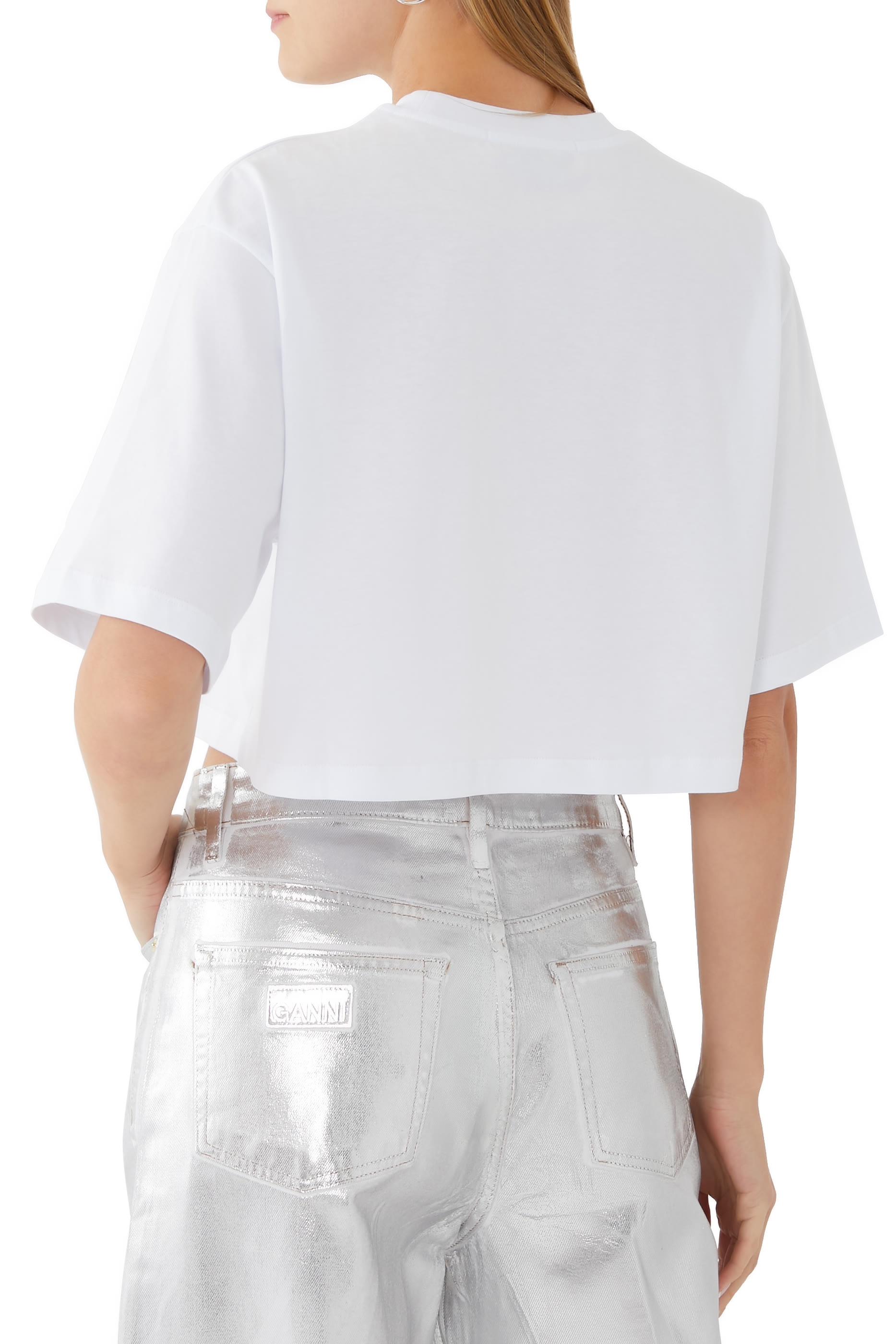 Spray Logo Cropped T-Shirt