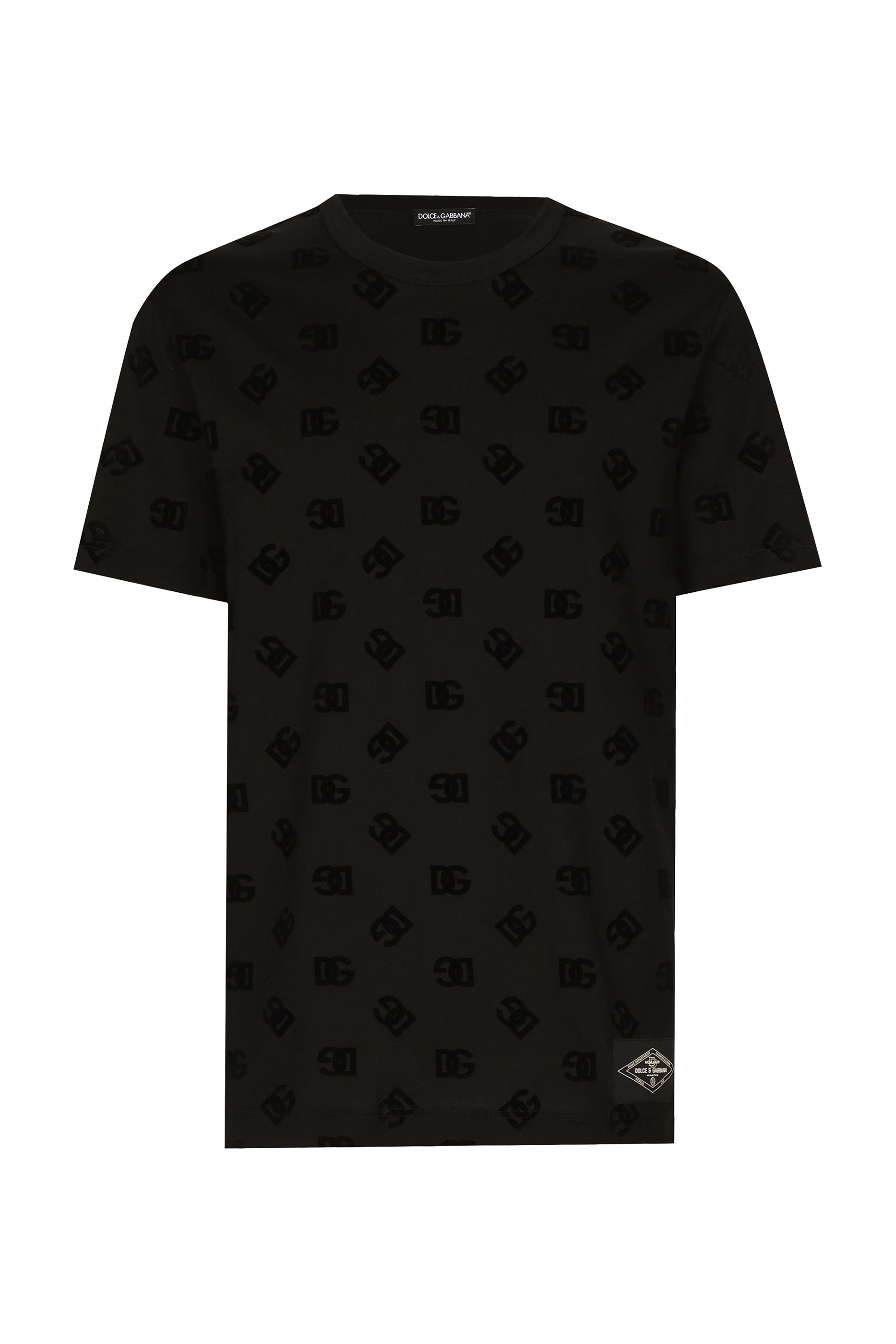 All-Over Flocked DG Print Cotton T-Shirt