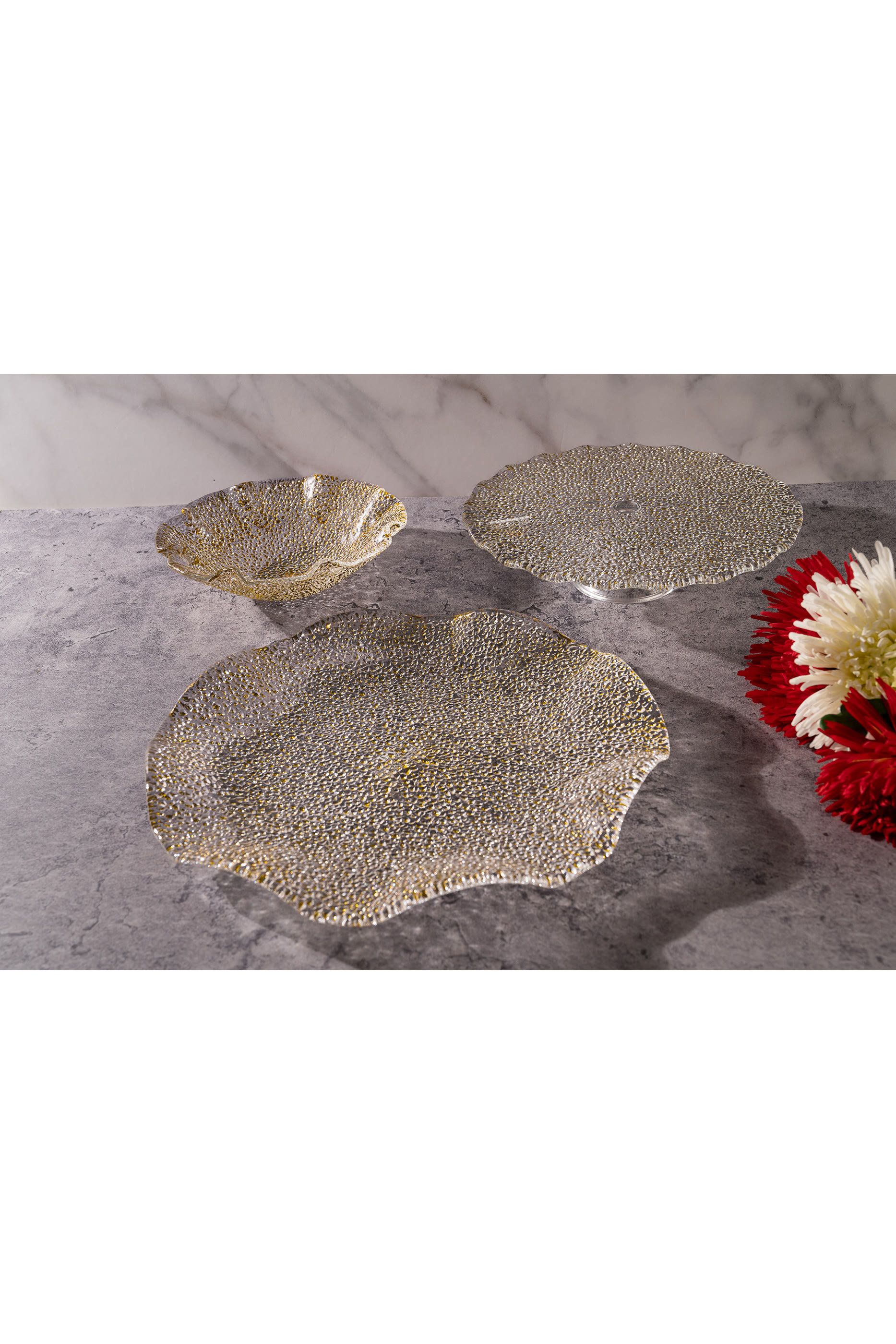 Special Gold Cake Plate