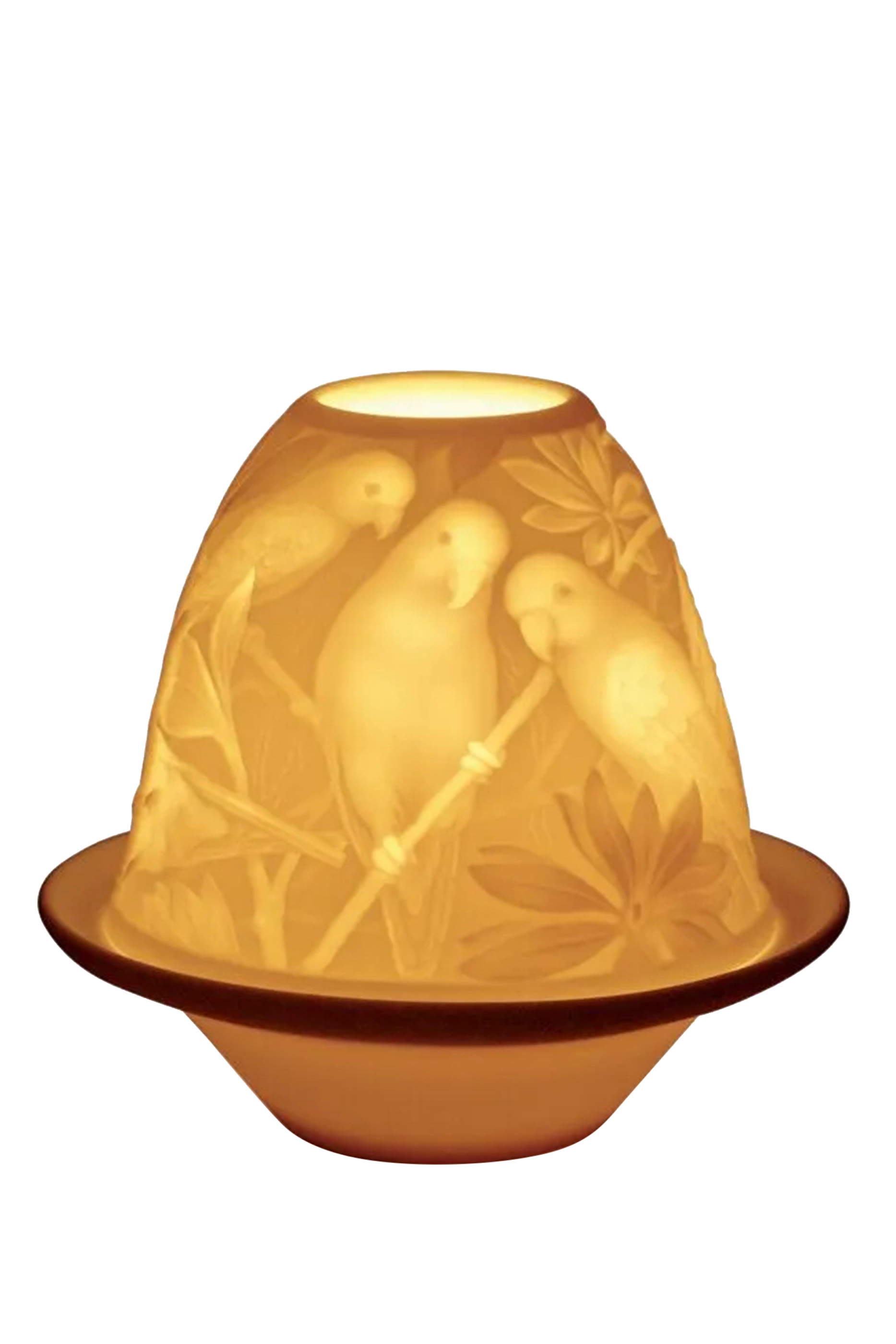 Parrots Lithophane with Plate