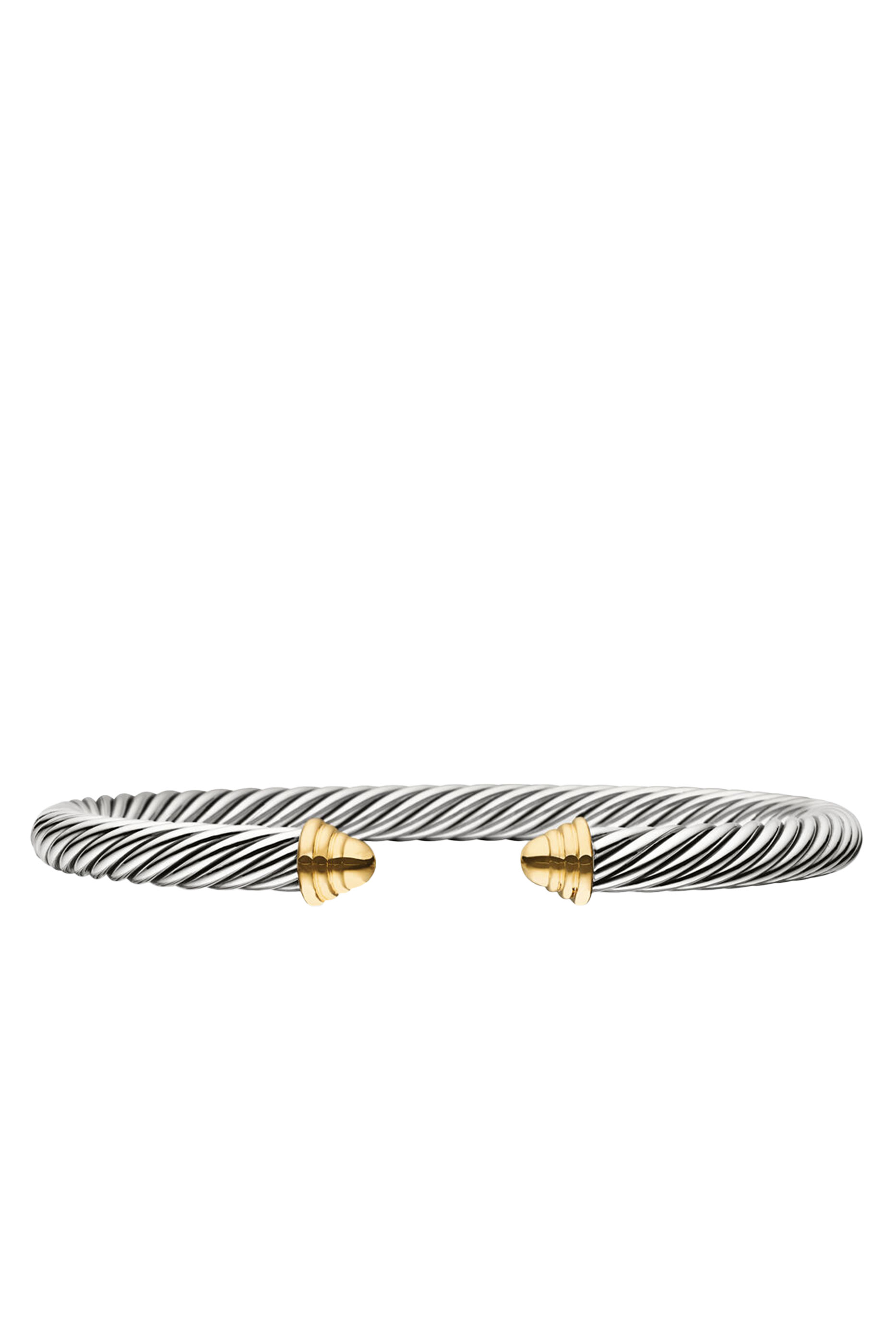 Classic Cable Bracelet, 14k Yellow Gold & Sterling Silver