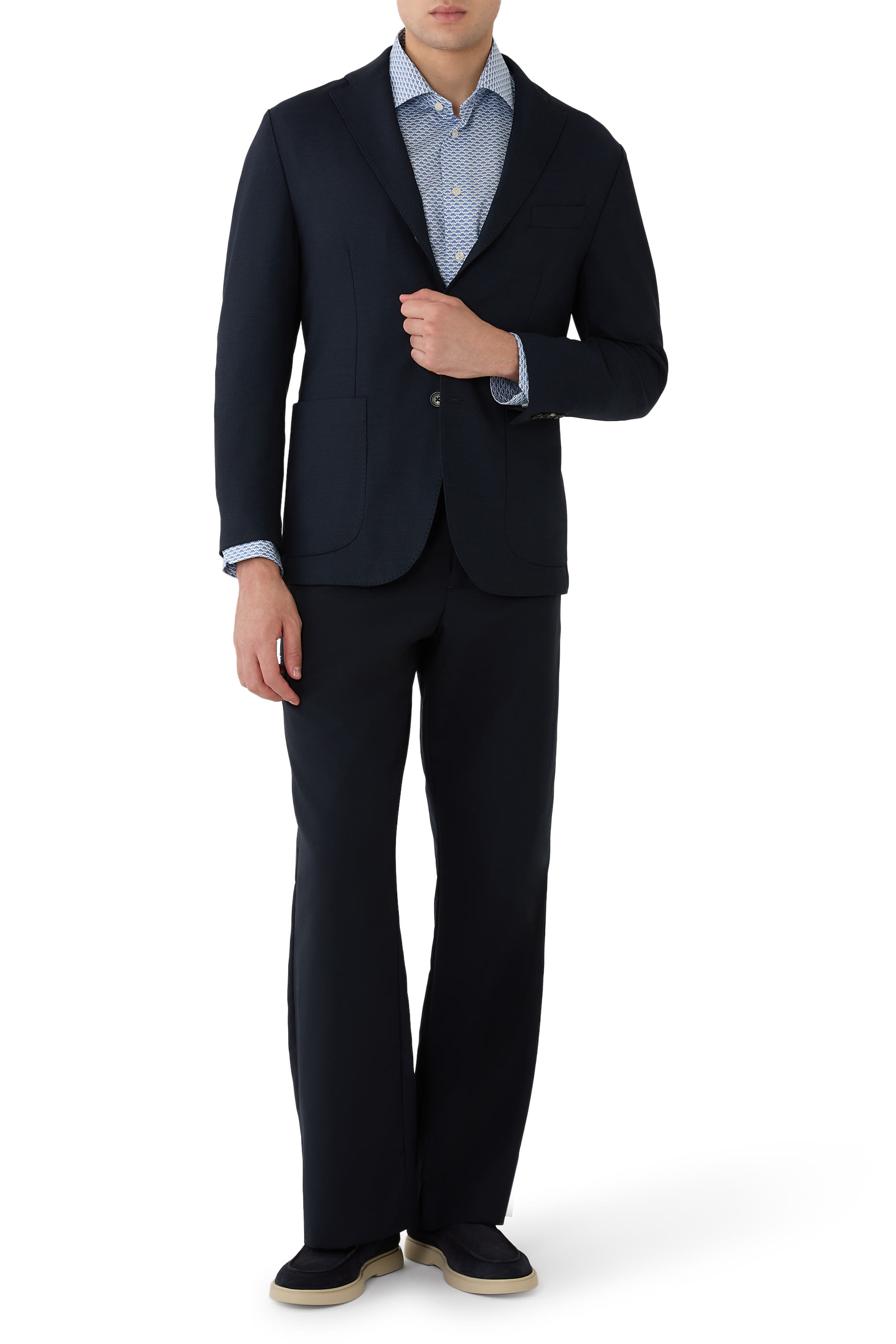  Geometric Signature Twill Shirt 