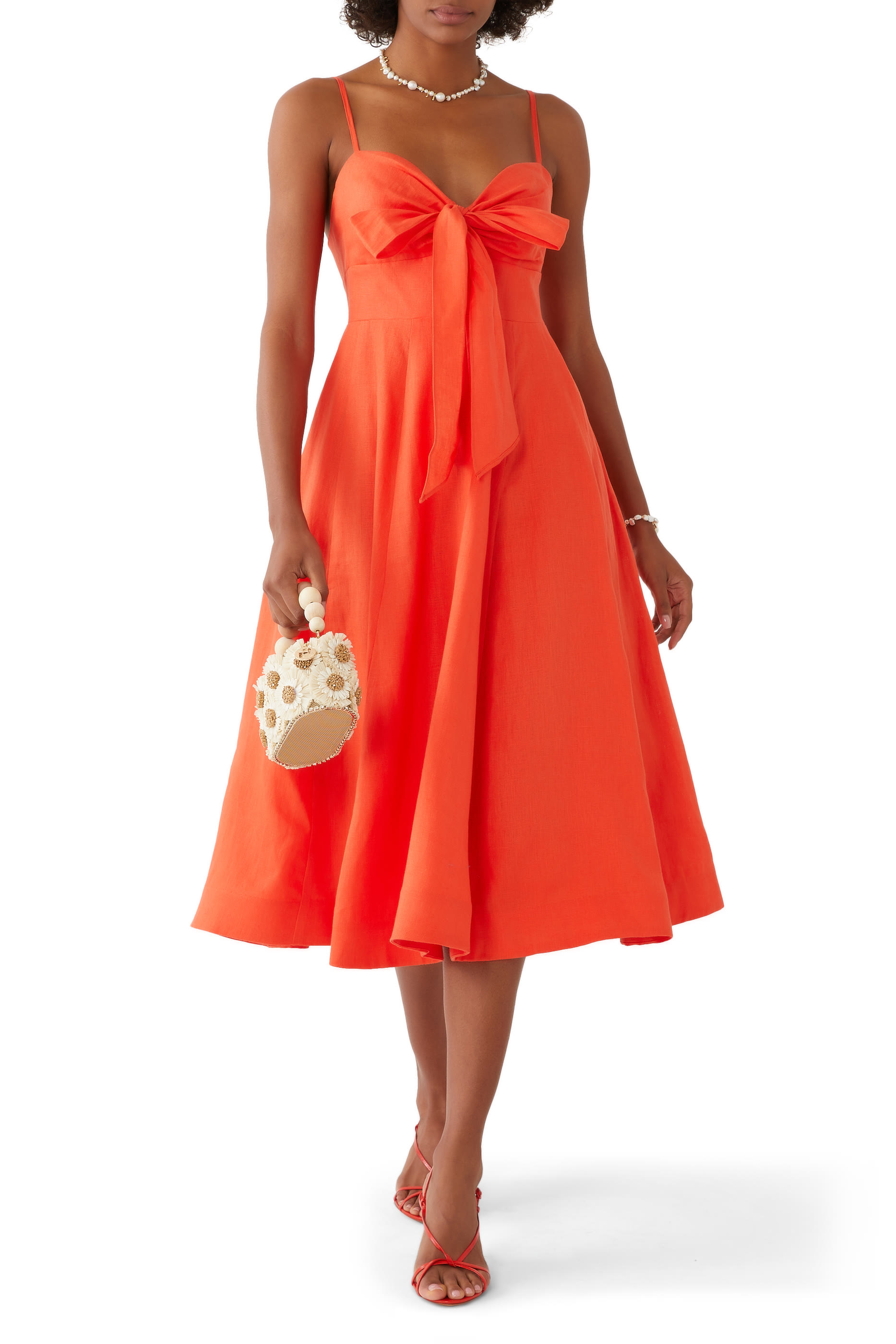 Crush Tie Front Midi Dress