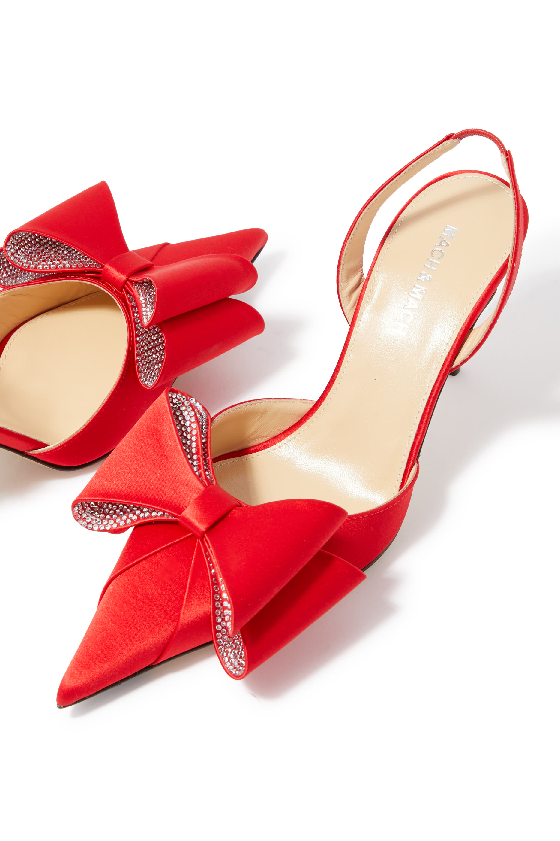 Le Cadeau 85 Bow-Detail Satin Pumps