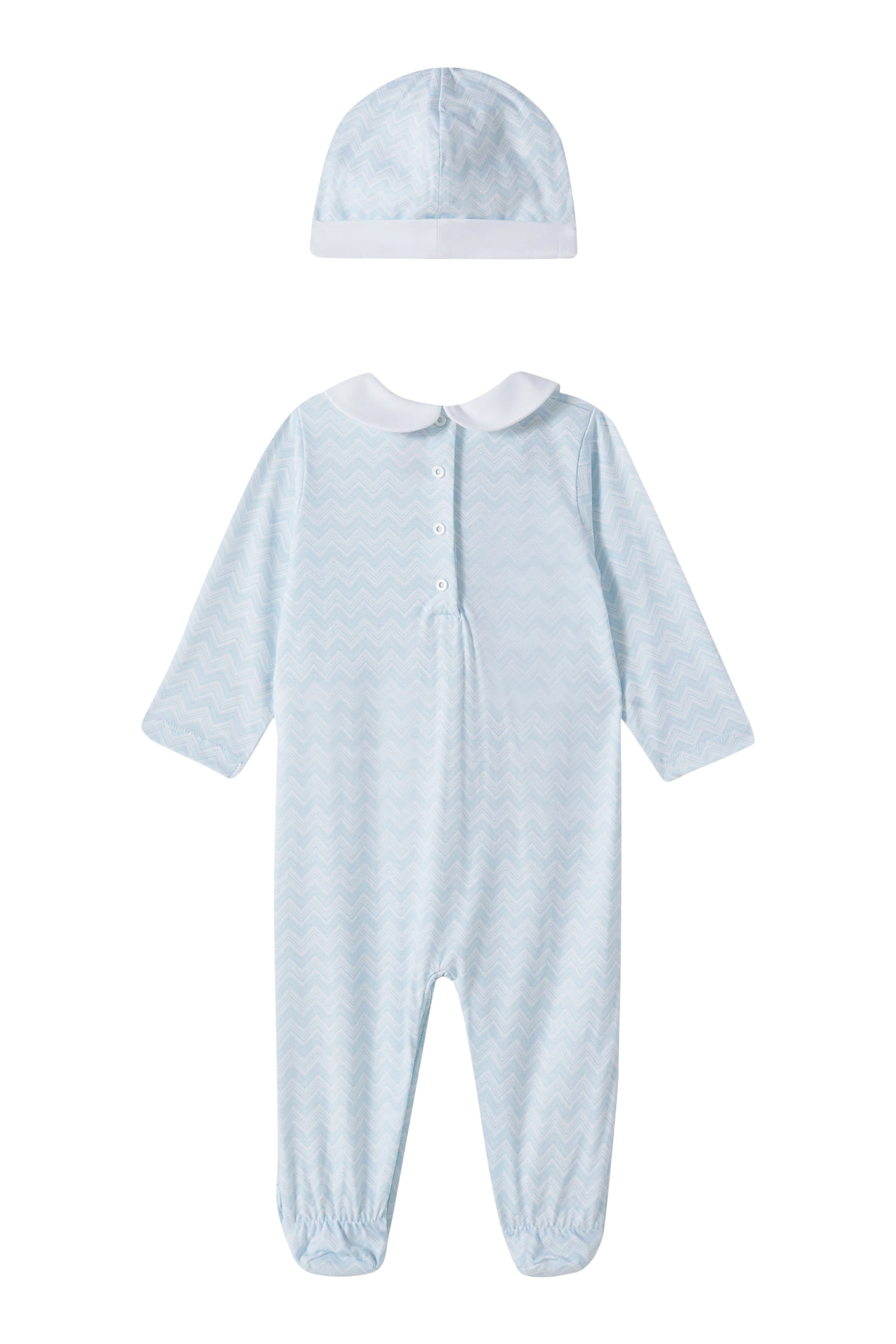 Kids Zigzag-Print Bodysuit & Beanie Set