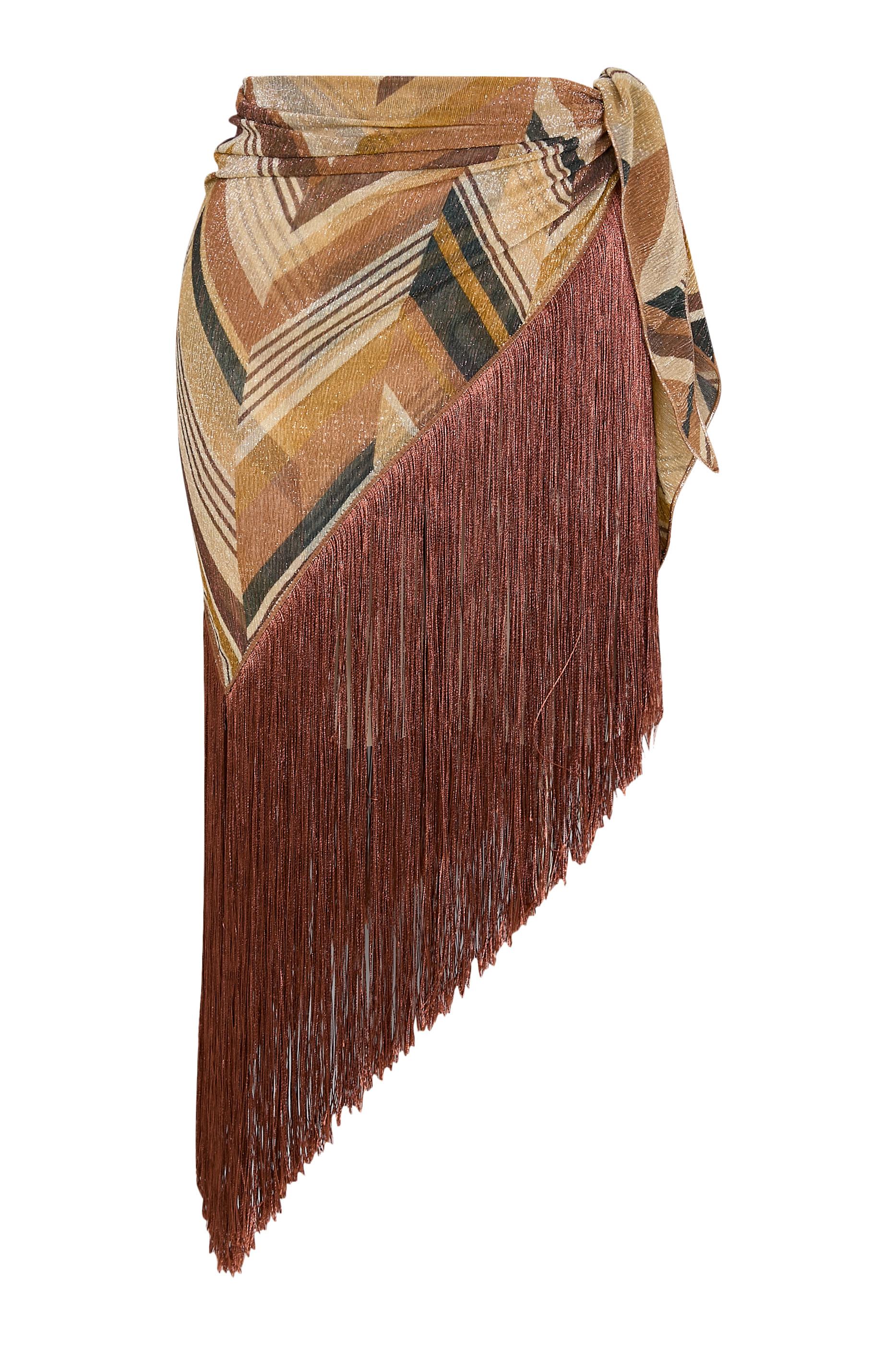  Lurex Chevron Fringe Pareo 