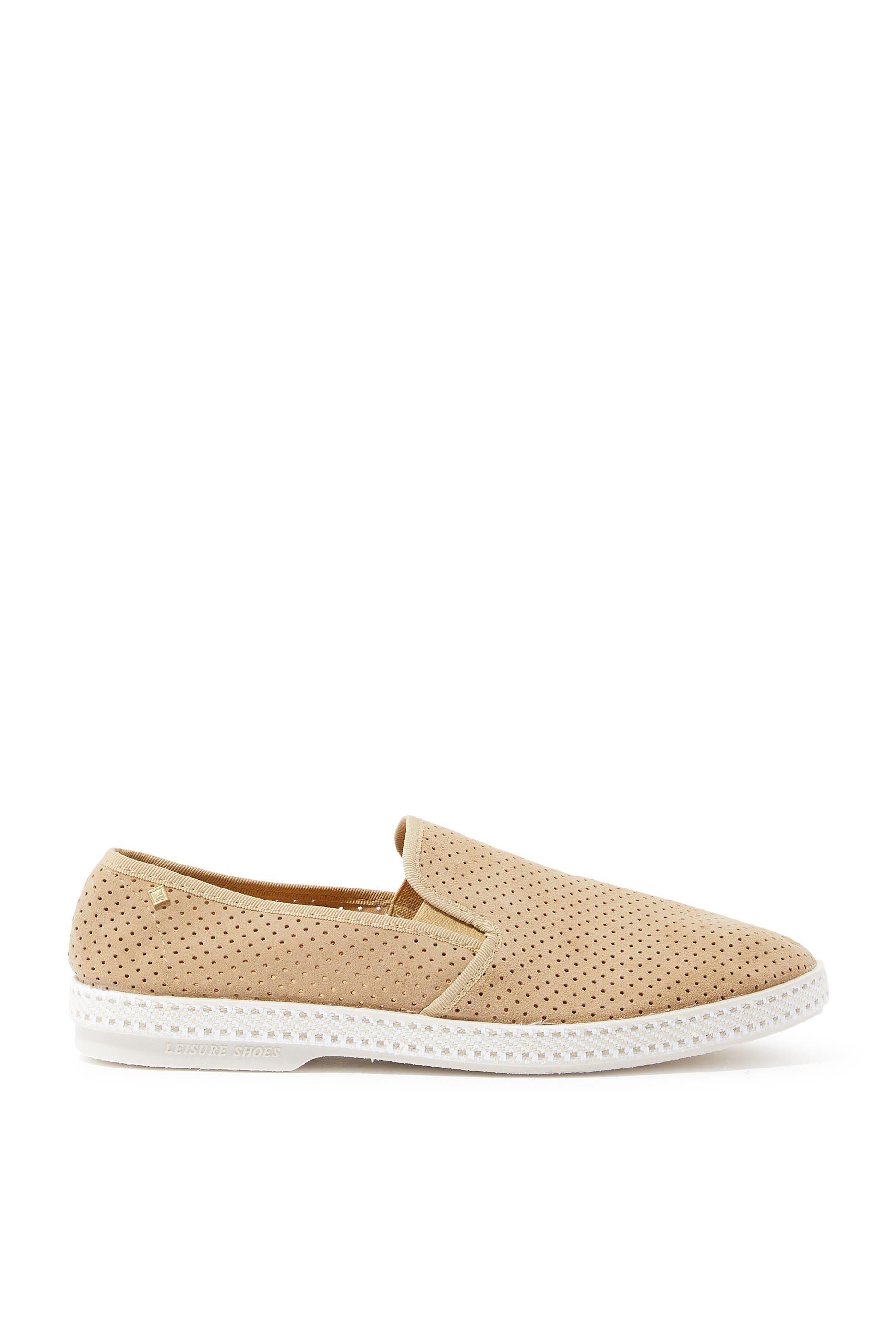 Perforated Suede Loafers