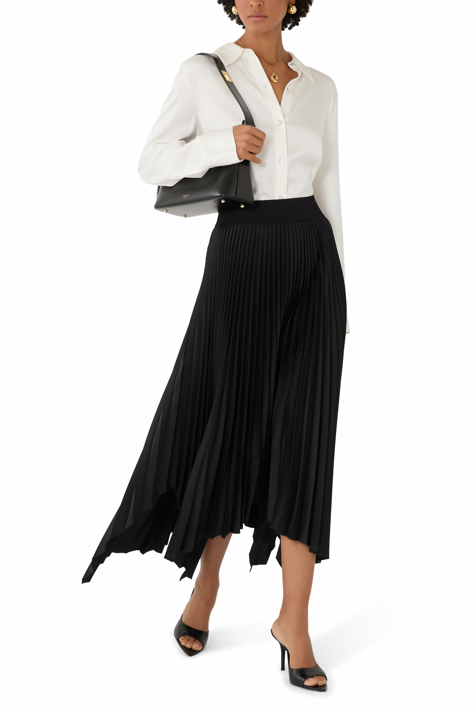 Ade Knit Weave Pliss&eacute; Skirt