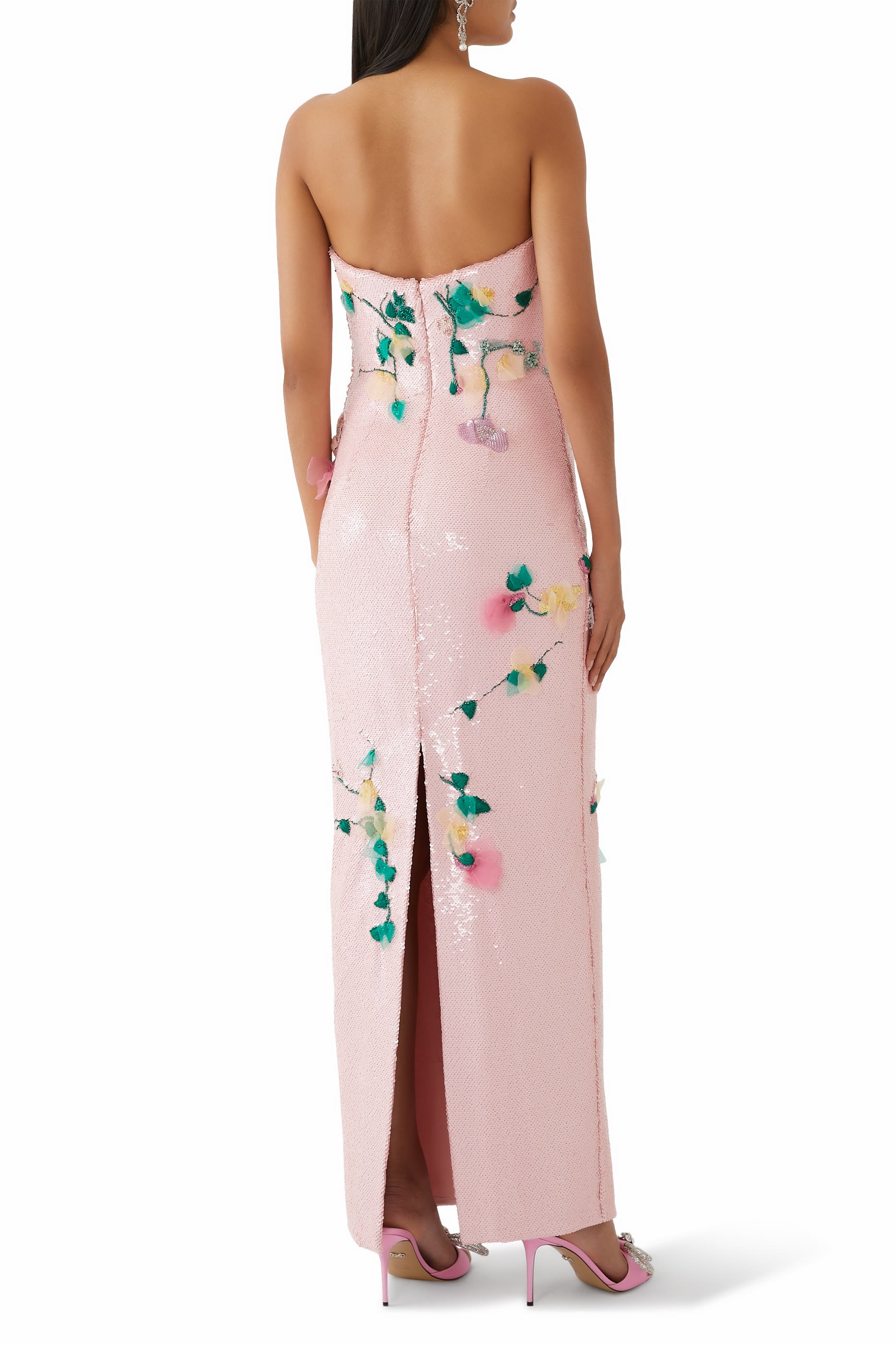 Strapless Column Gown