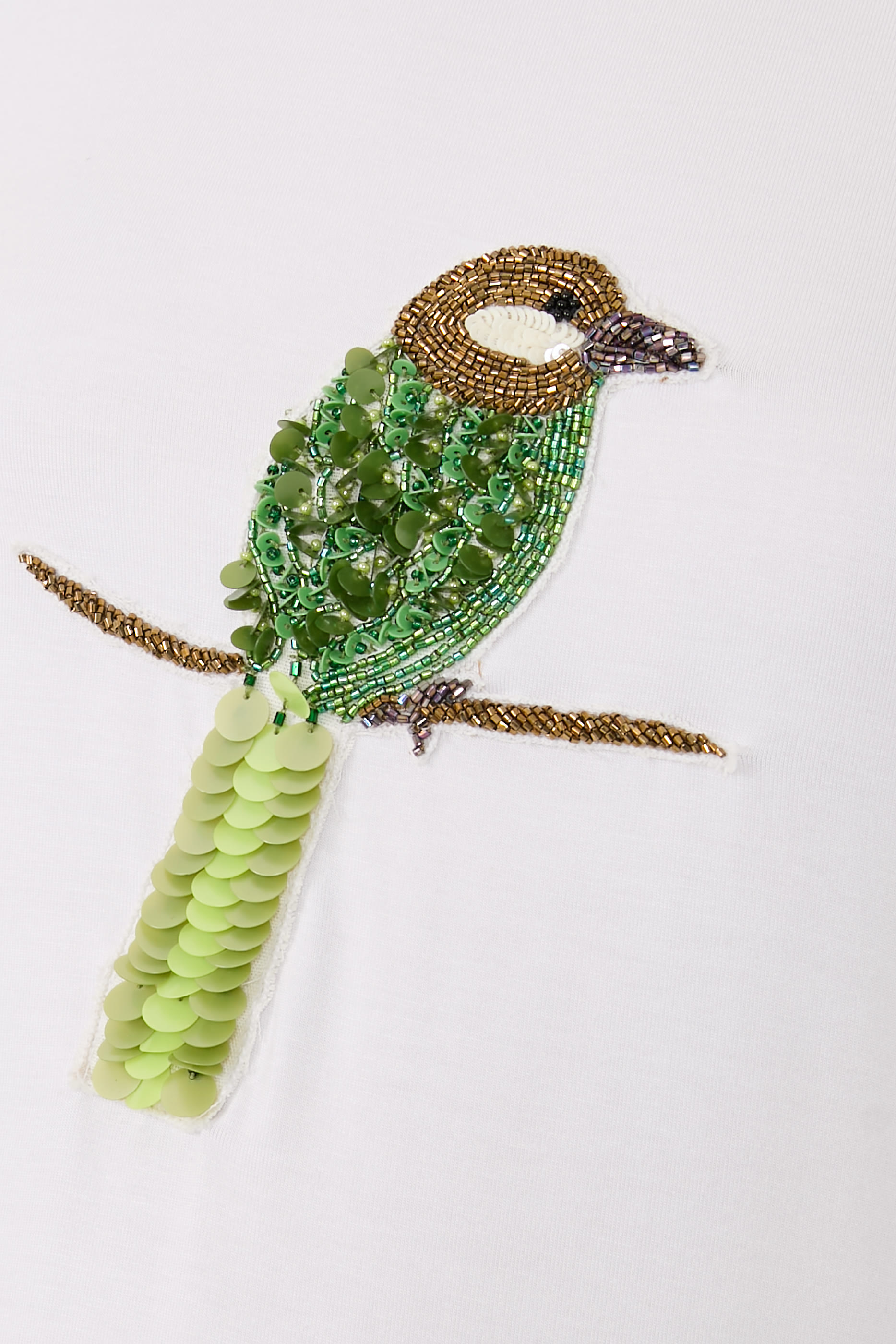  Hand-Beaded Parrot Tank Top