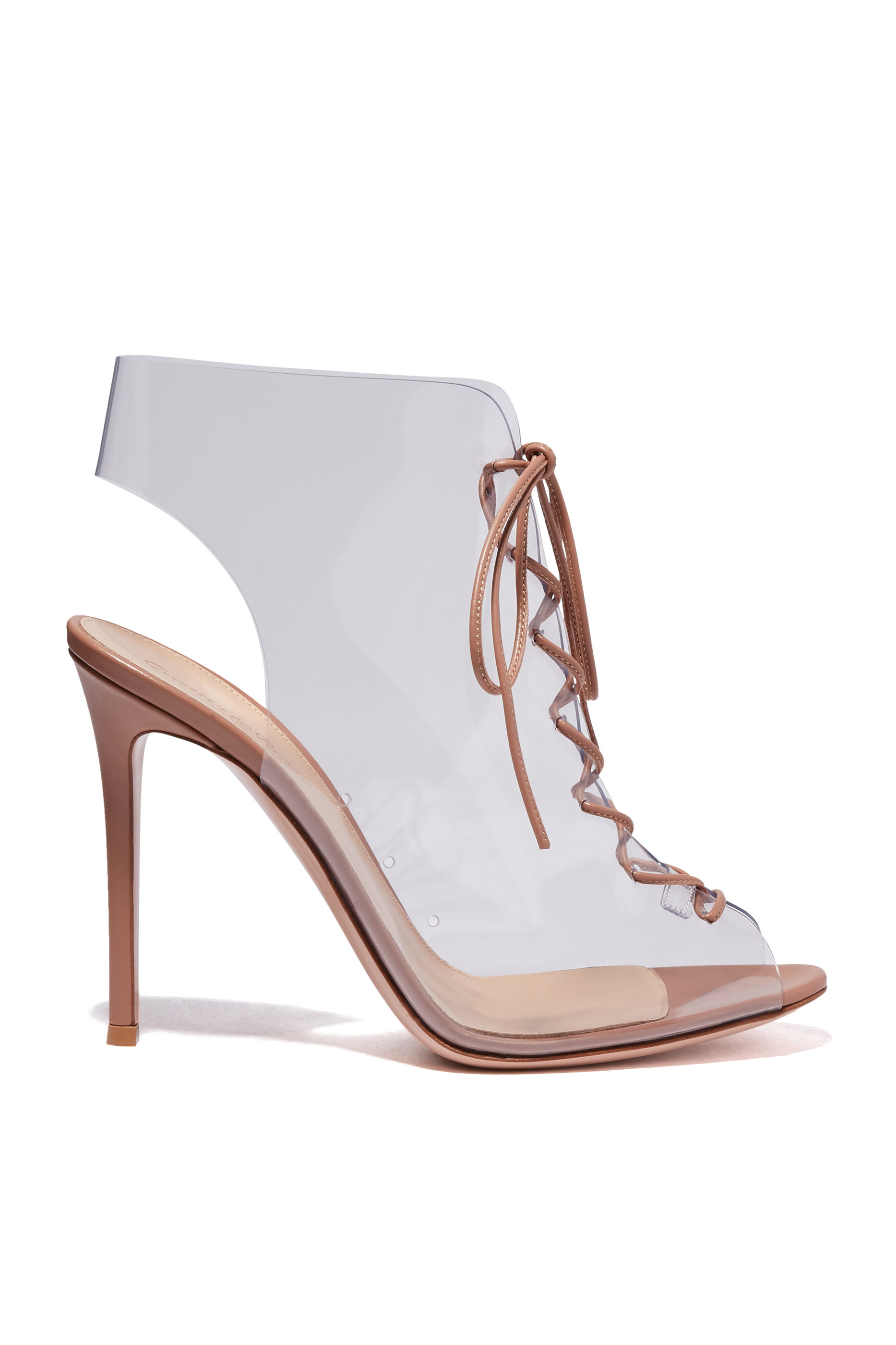 Plexi Lace-Up Booties