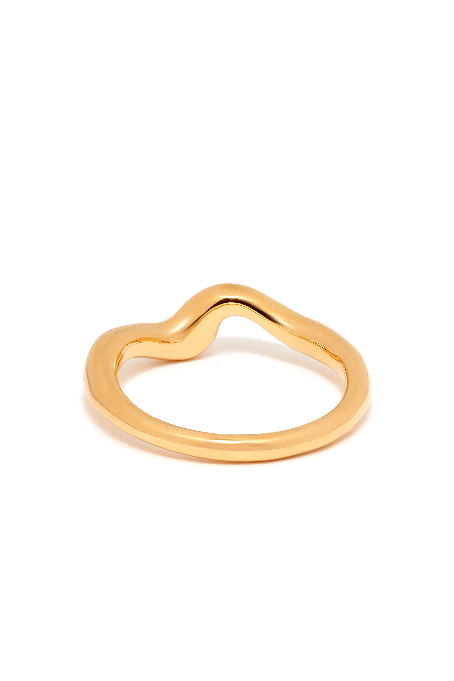 Molten Wave Ring, 18k Gold-Plated Sterling Silver