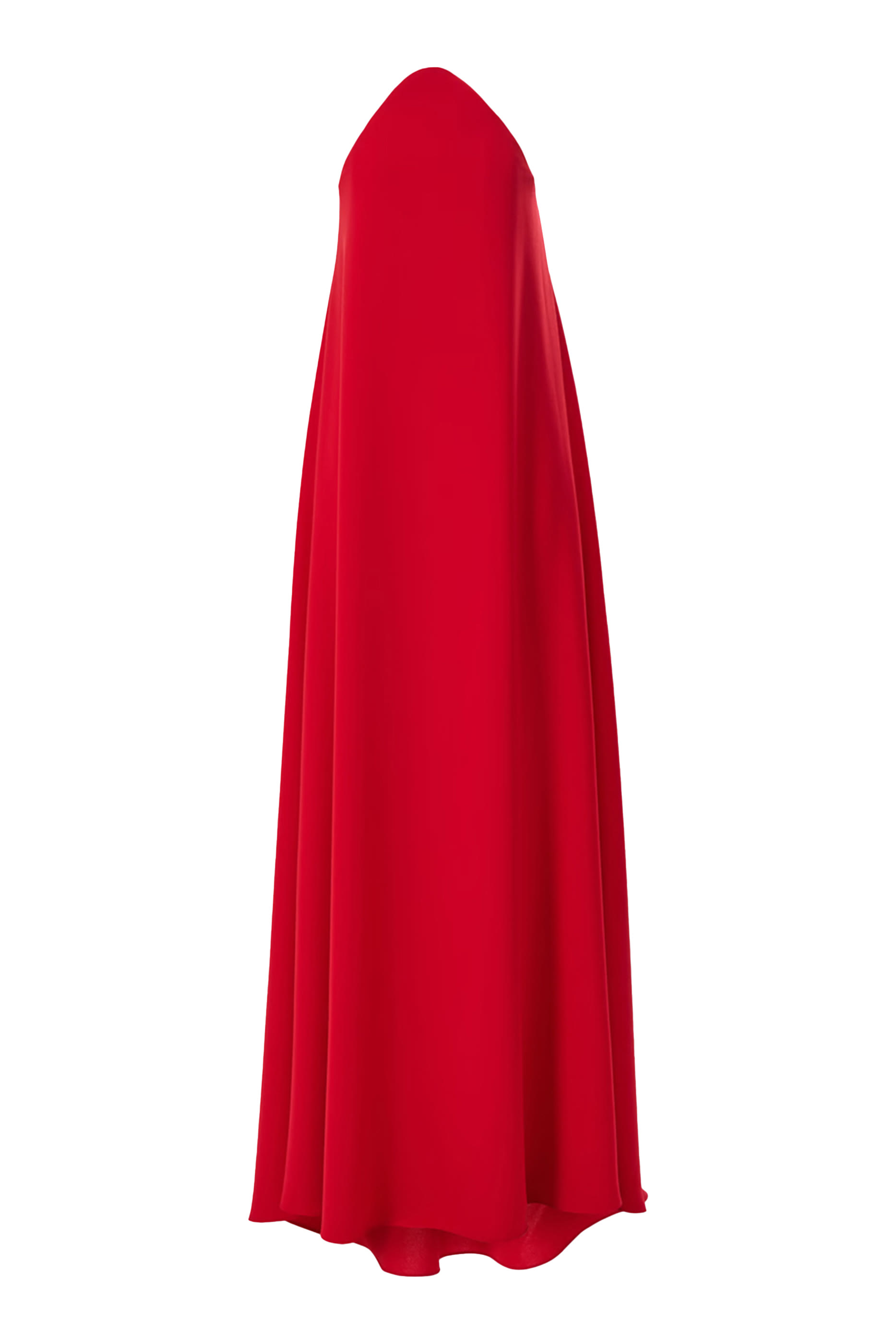 Strapless Curved Neckline Gown