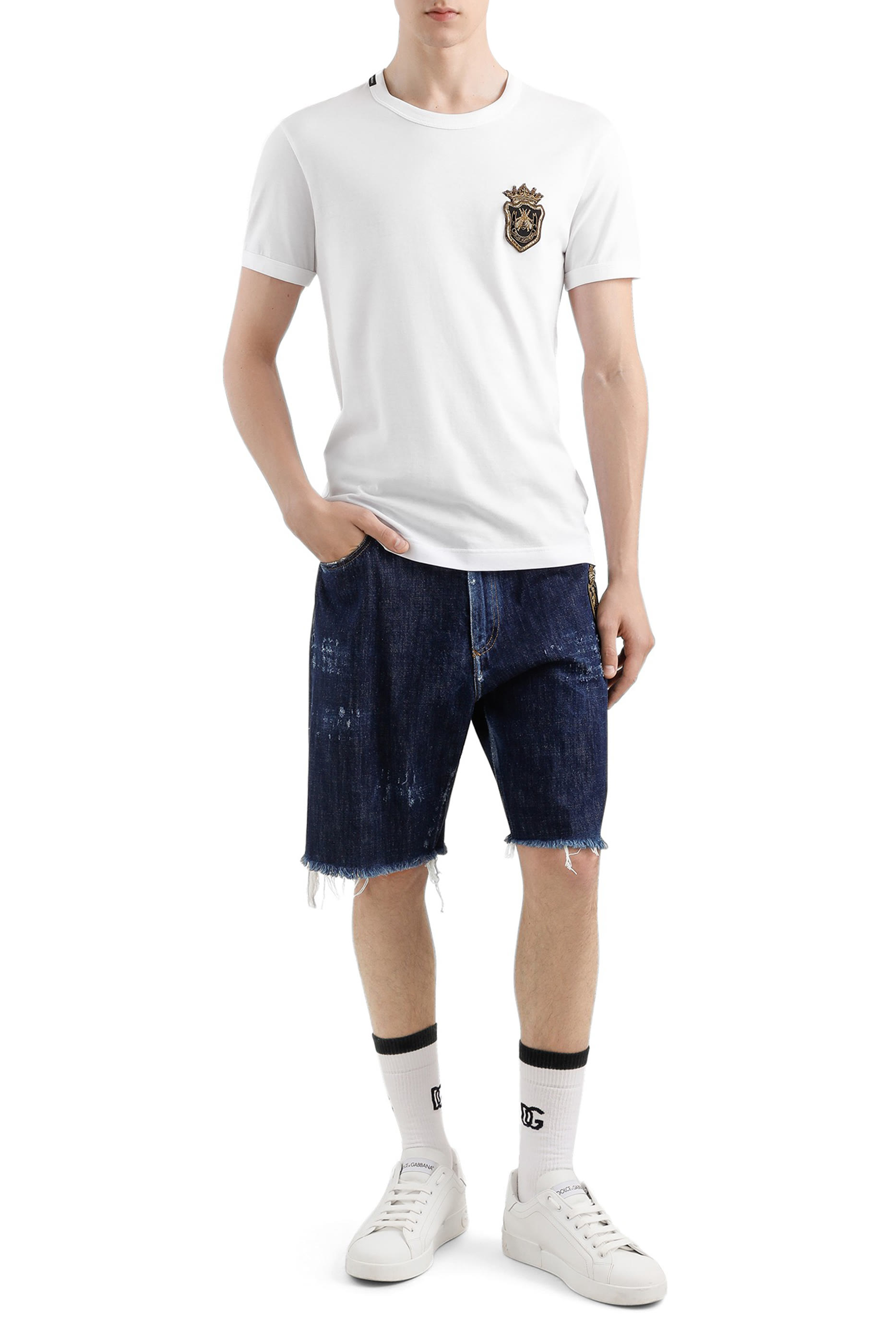 Heraldic Patch Cotton T-Shirt