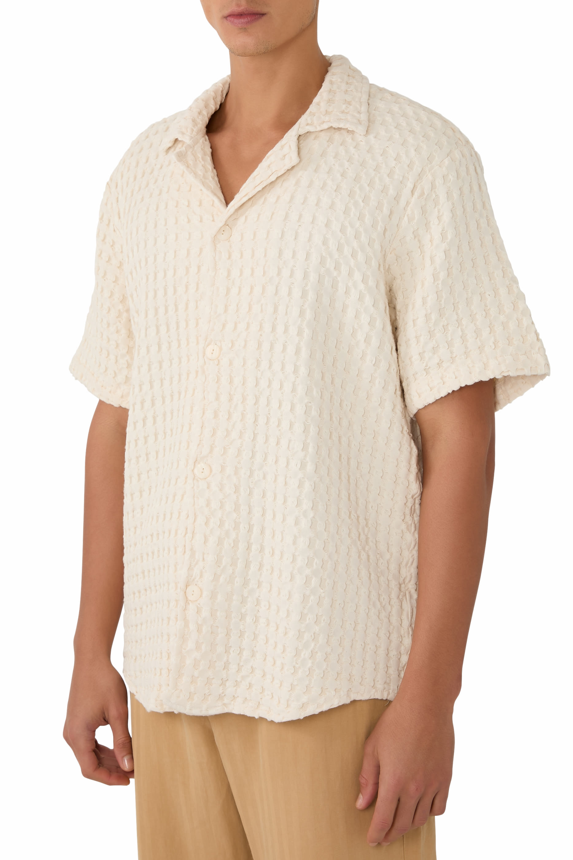 Ecru Cuba Waffle Shirt