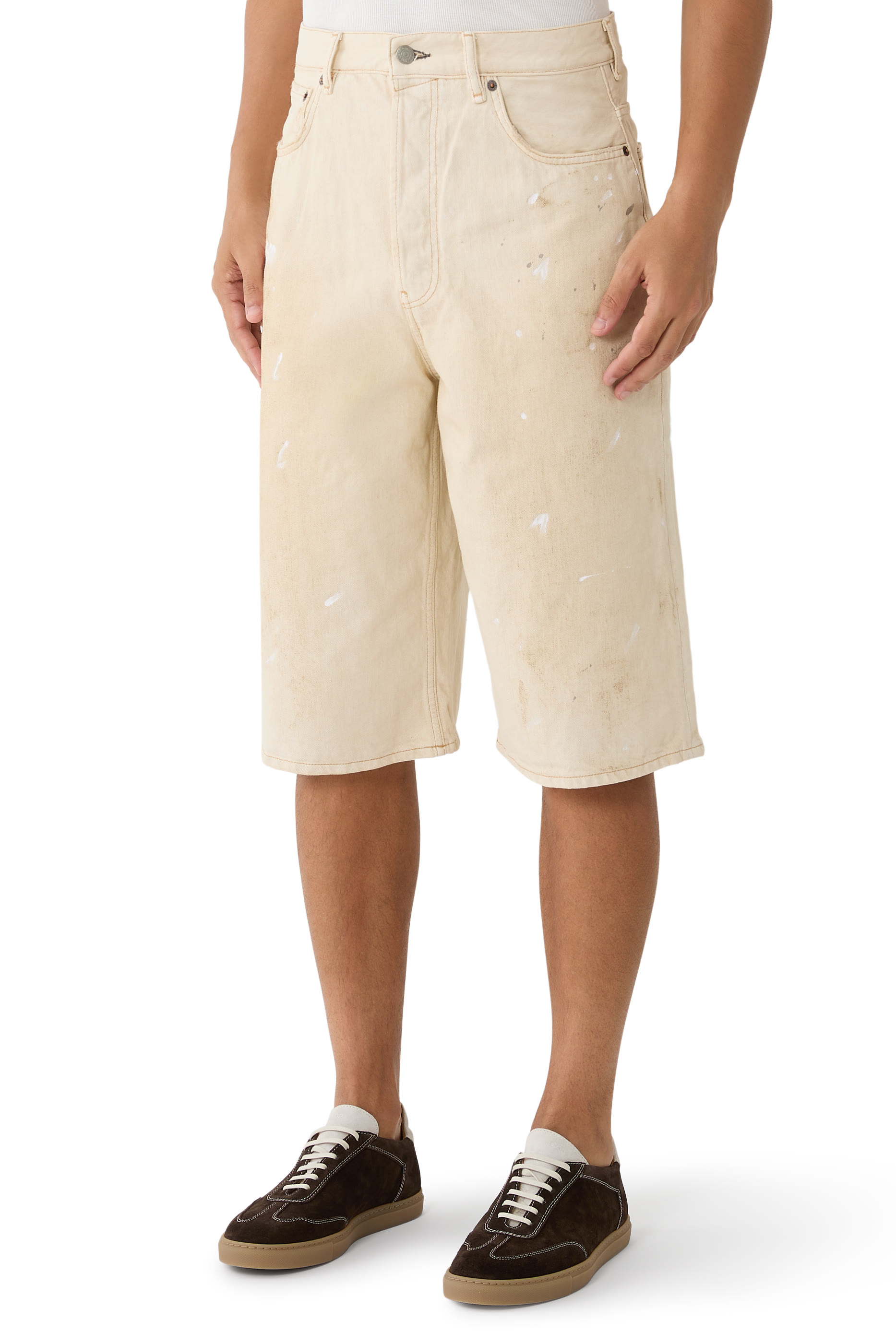 Distressed Denim Shorts 