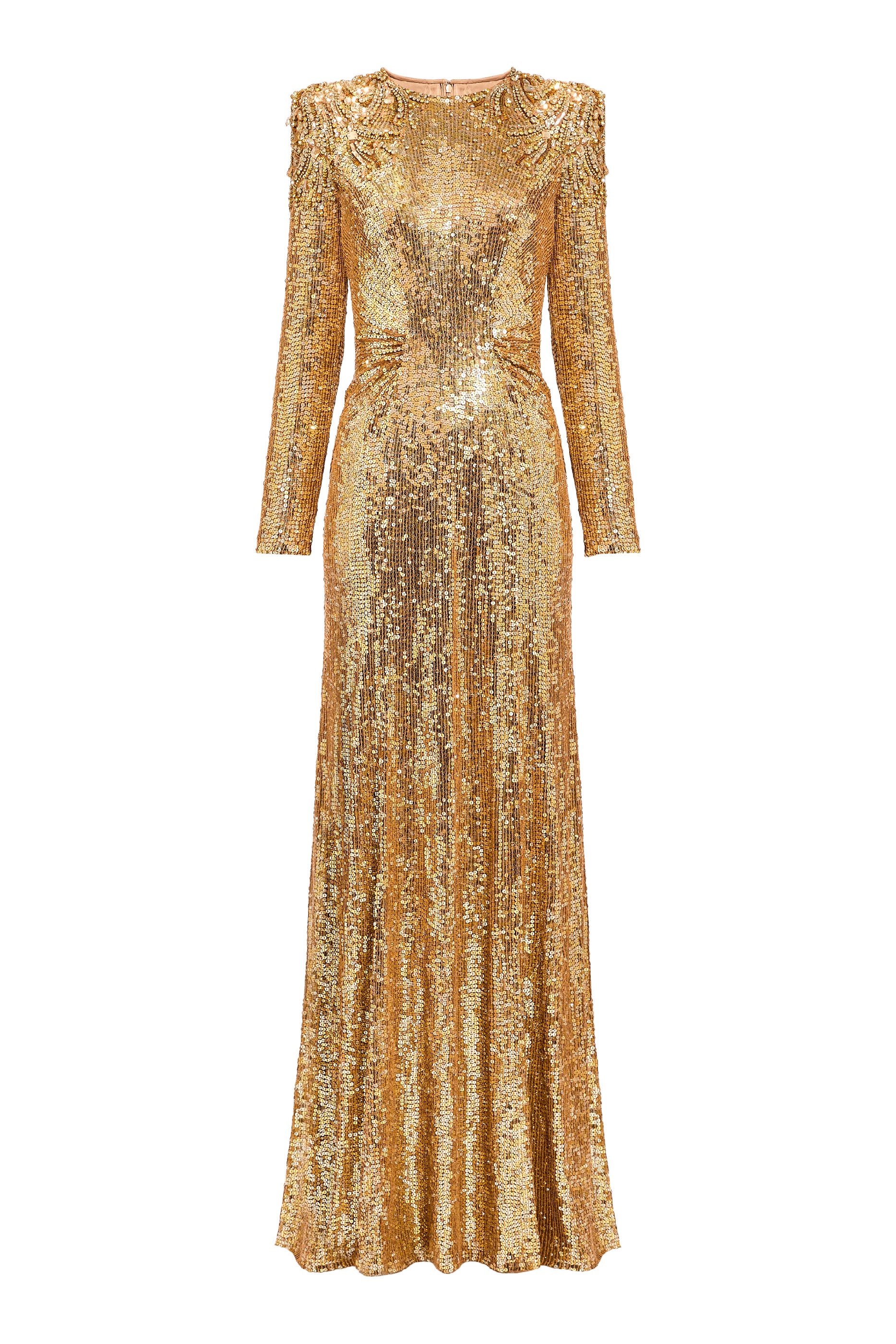 Dulcet Long Sleeve Sequin Gown 