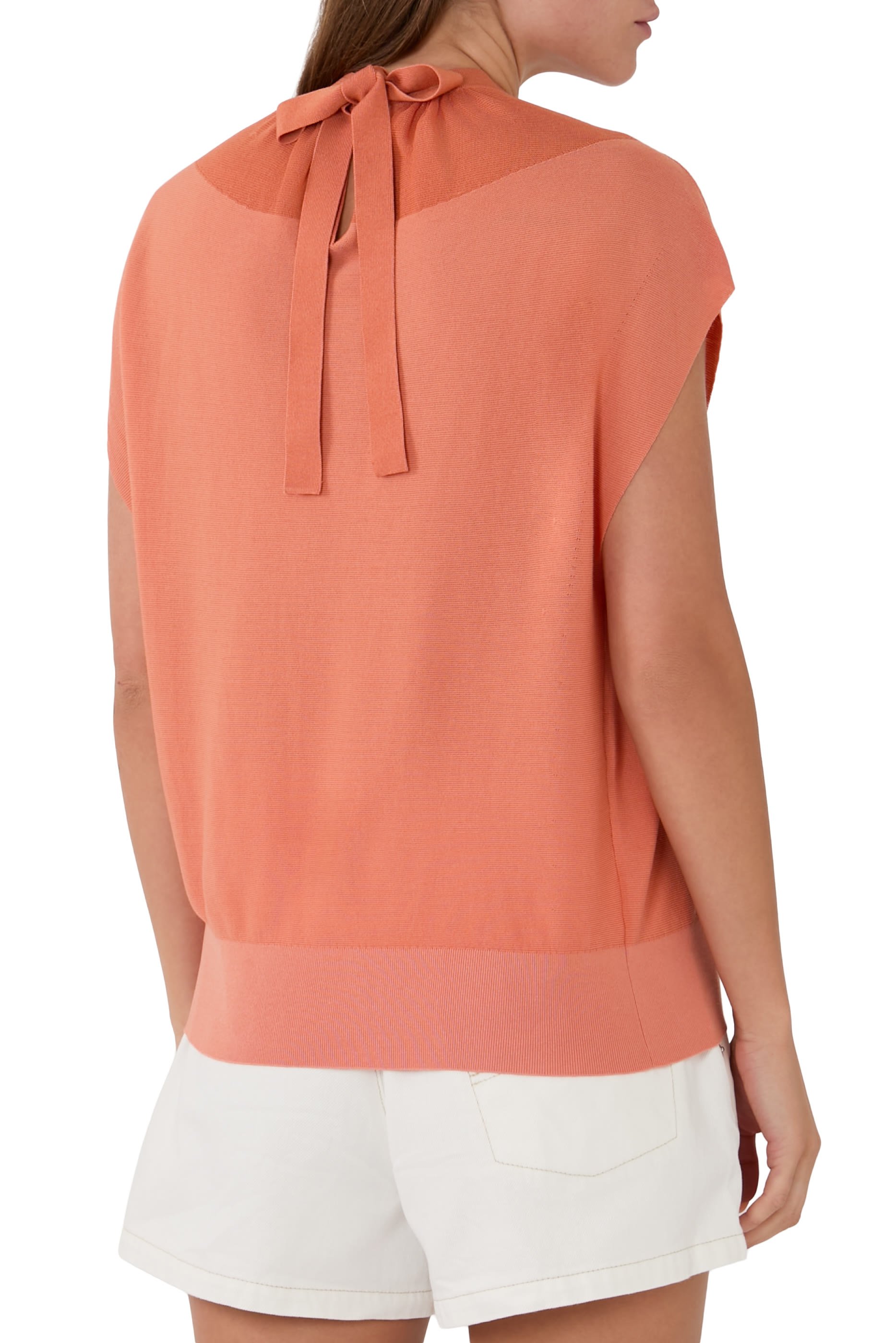 Batwing Knit-Back Top