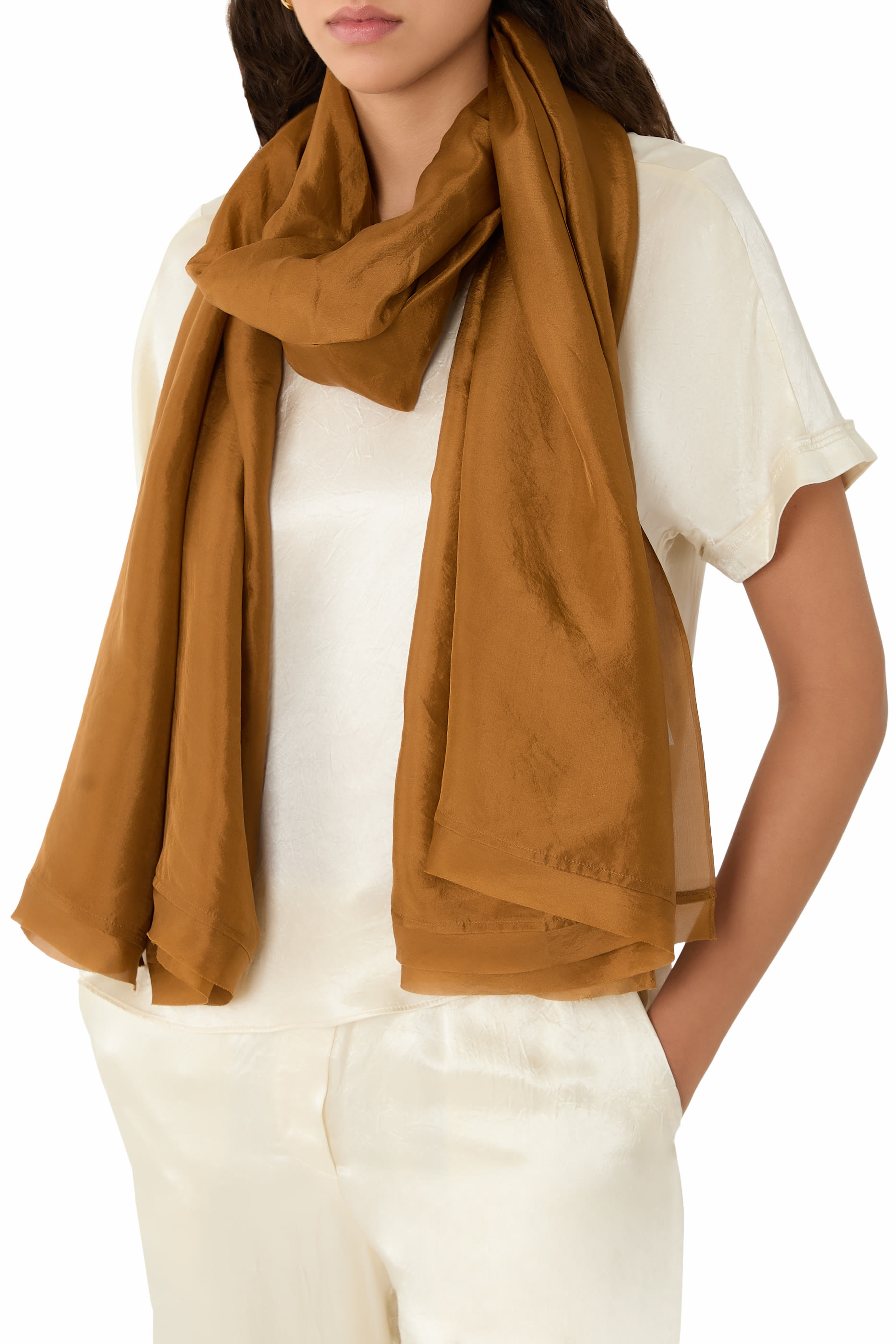 Washed Transitional Silk Parachute Scarf 