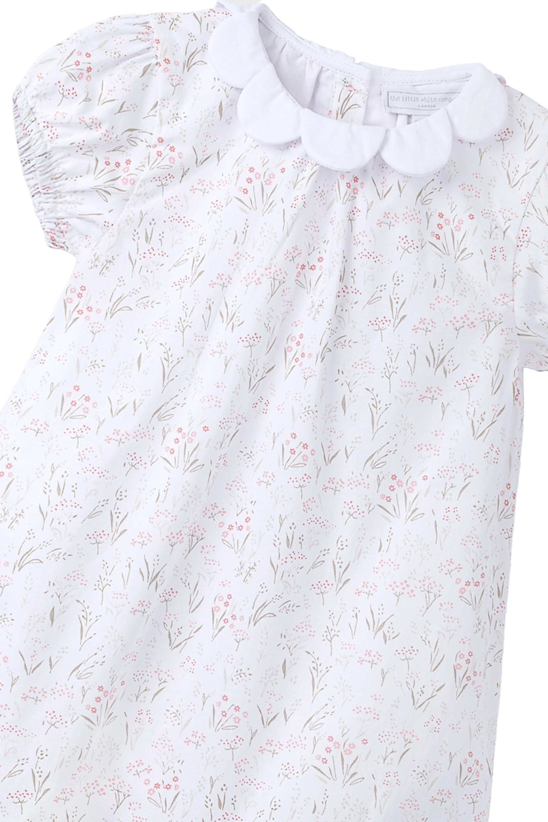 Kids Celine Floral Organic Cotton Petal Collar Shortie