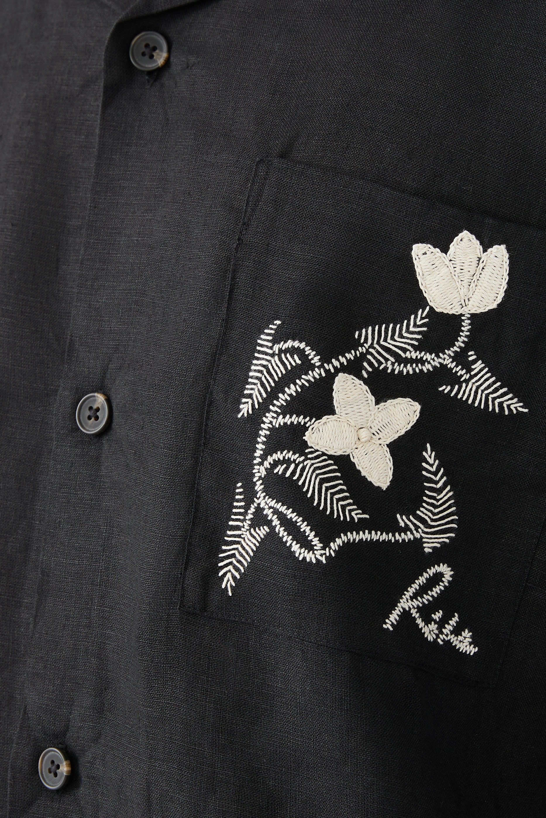 Hand Embroidered Short Sleeve Shirt