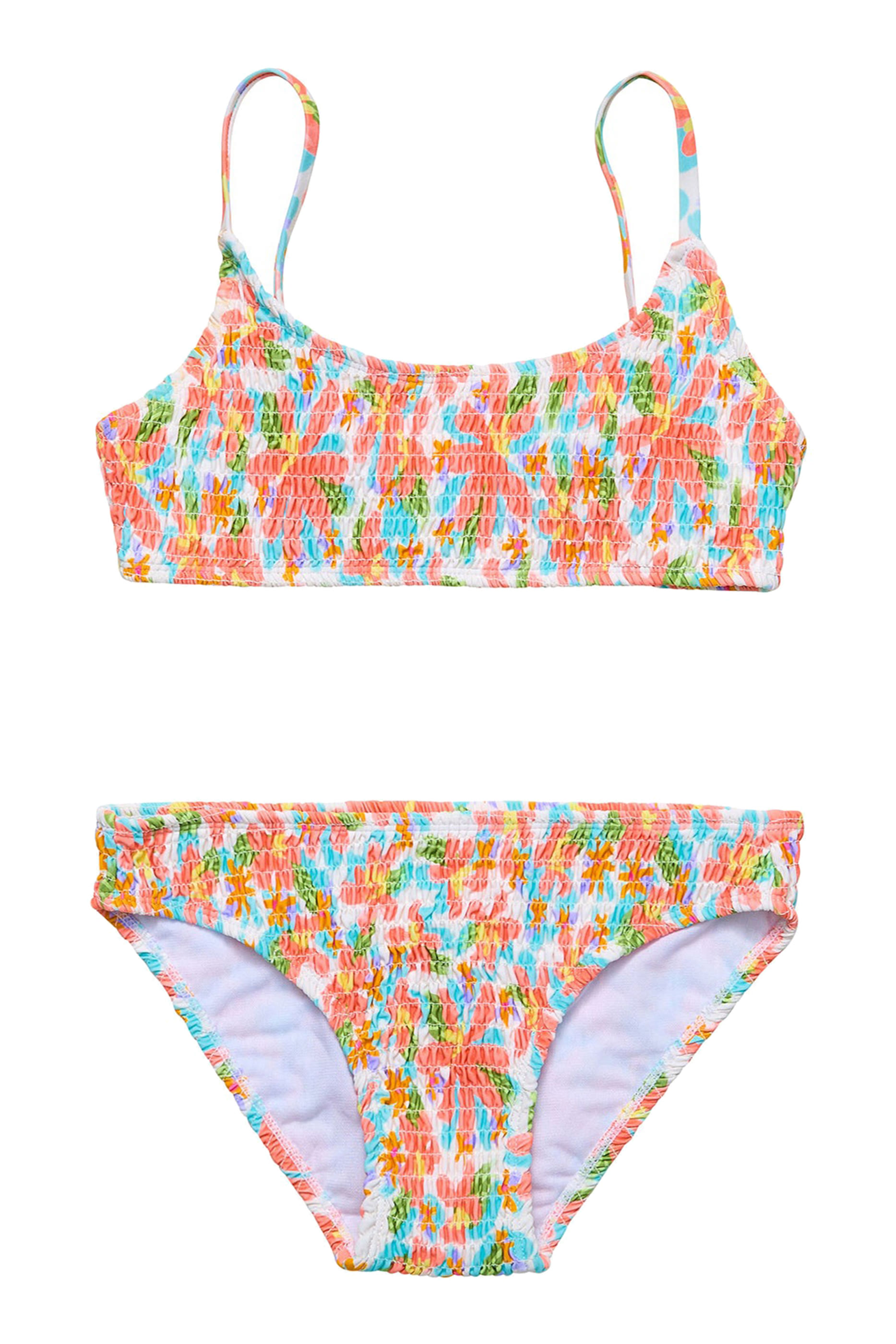Kids Hawaiian Luau Sustainable Shirred Bikini