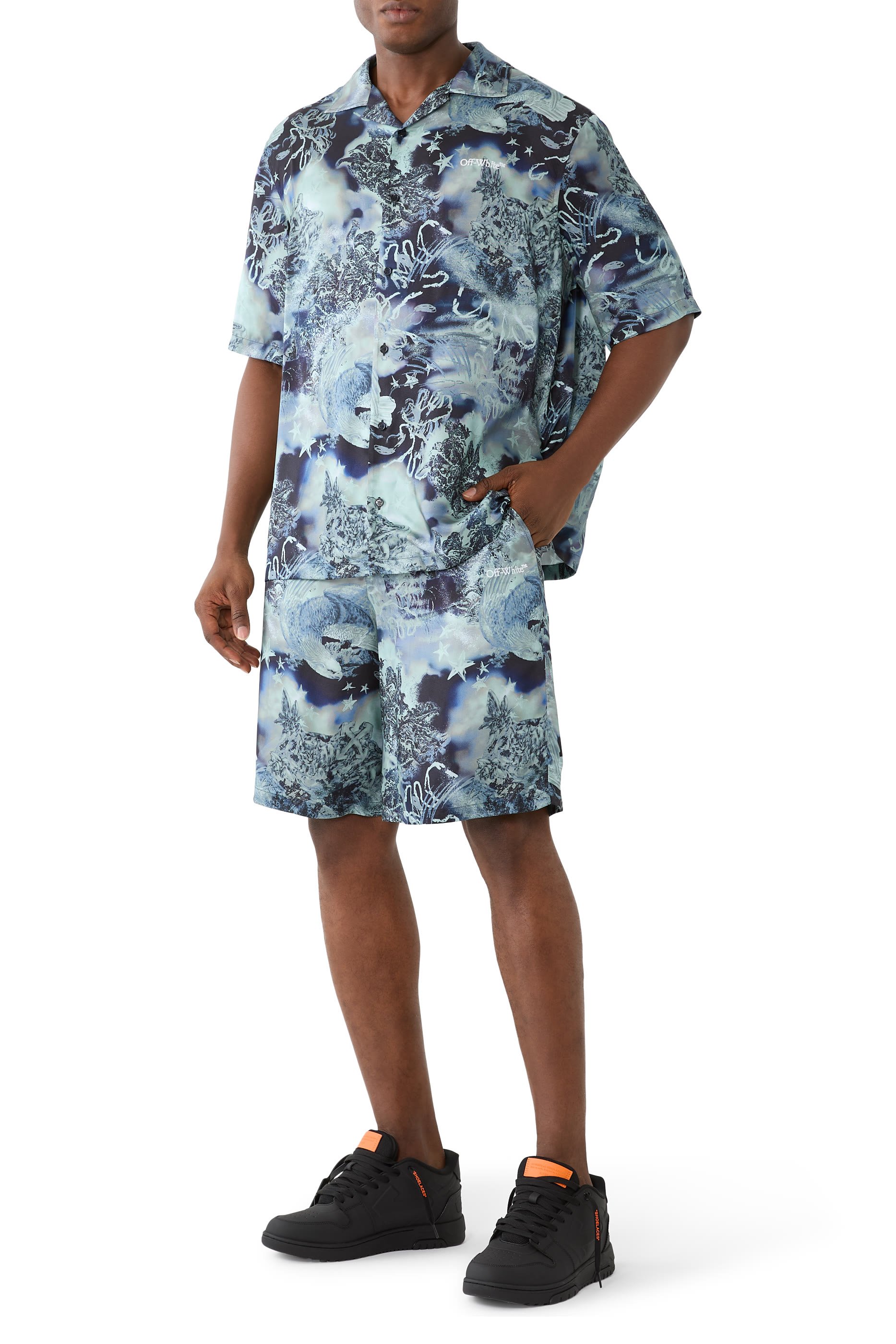 Fresco Visc Jacquard Bowling Shorts