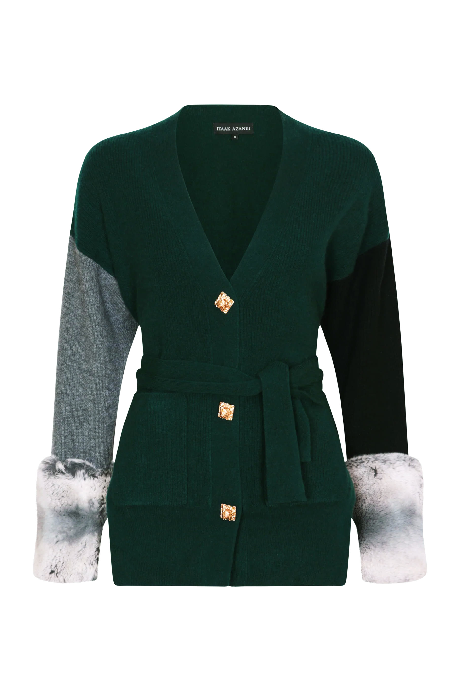 Tie Detail Faux Cuff Cardigan 