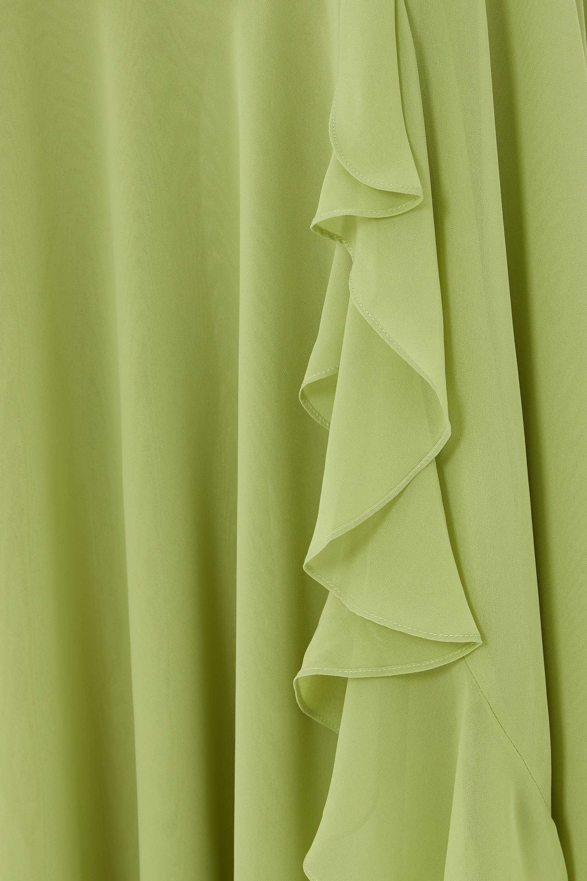 Rosado Pea Shoot Chiffon Maxi Dress